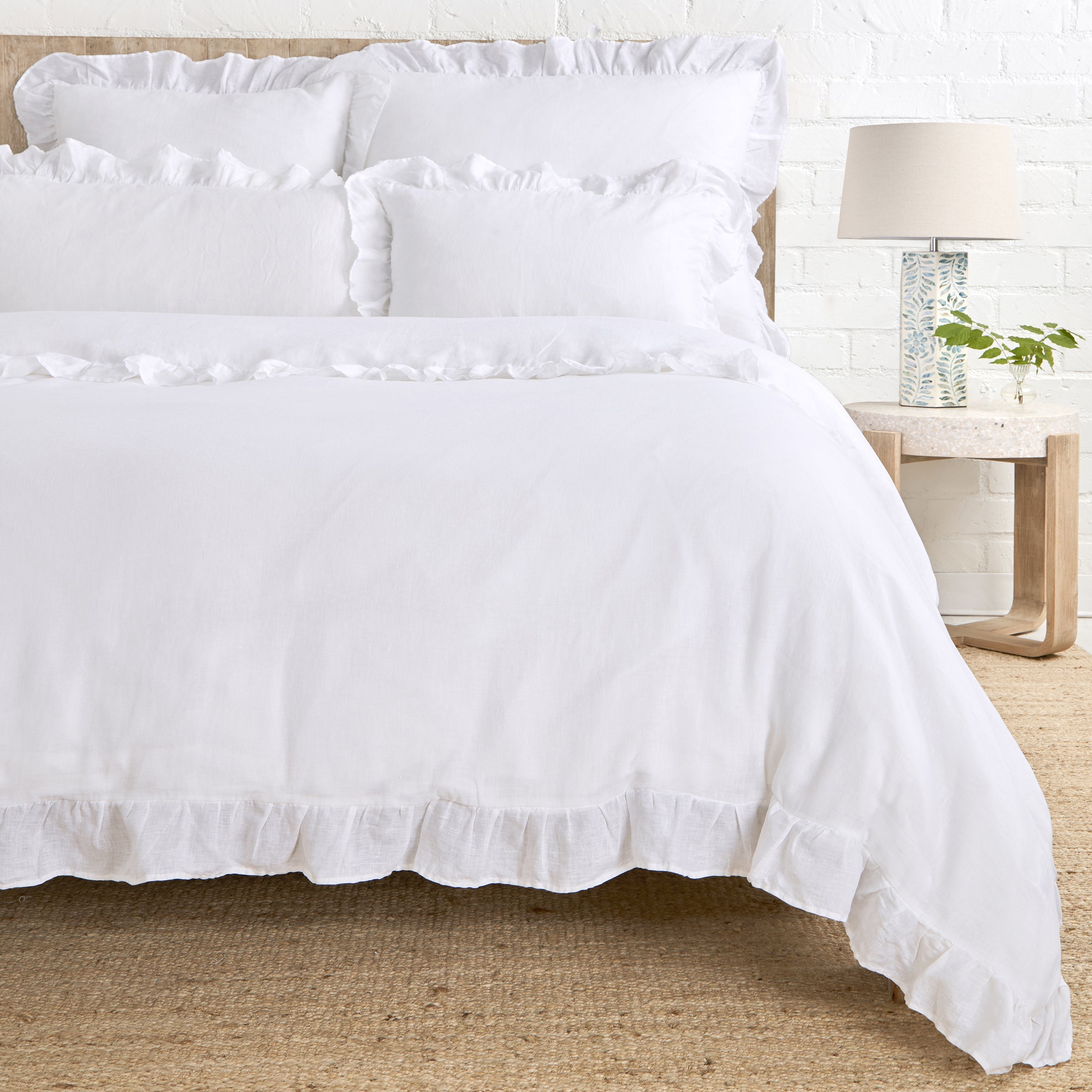 Pom Pom at Home Charlie Cream Duvet Cover Queen, image size:2800x2800