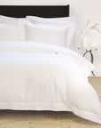 Classico Hemstitch Cotton Sateen Duvet Cover Set