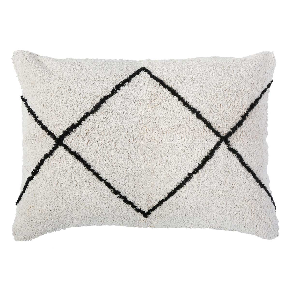 Throw Pillows, Rhombic Jacquard Pillow With Insert, Soft Square