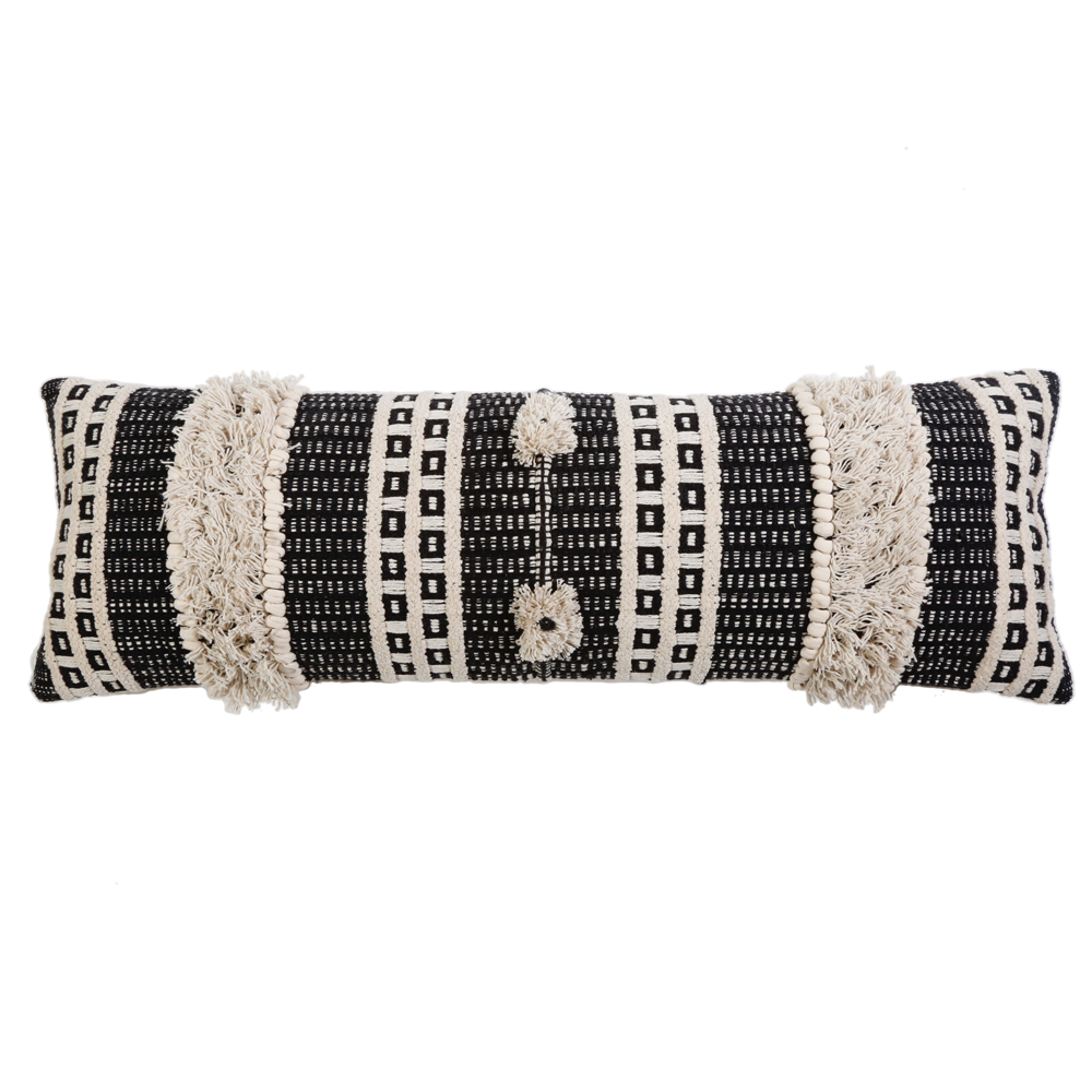 Pom Pom at Home Sawyer Accent Pillow Charcoal Ivory