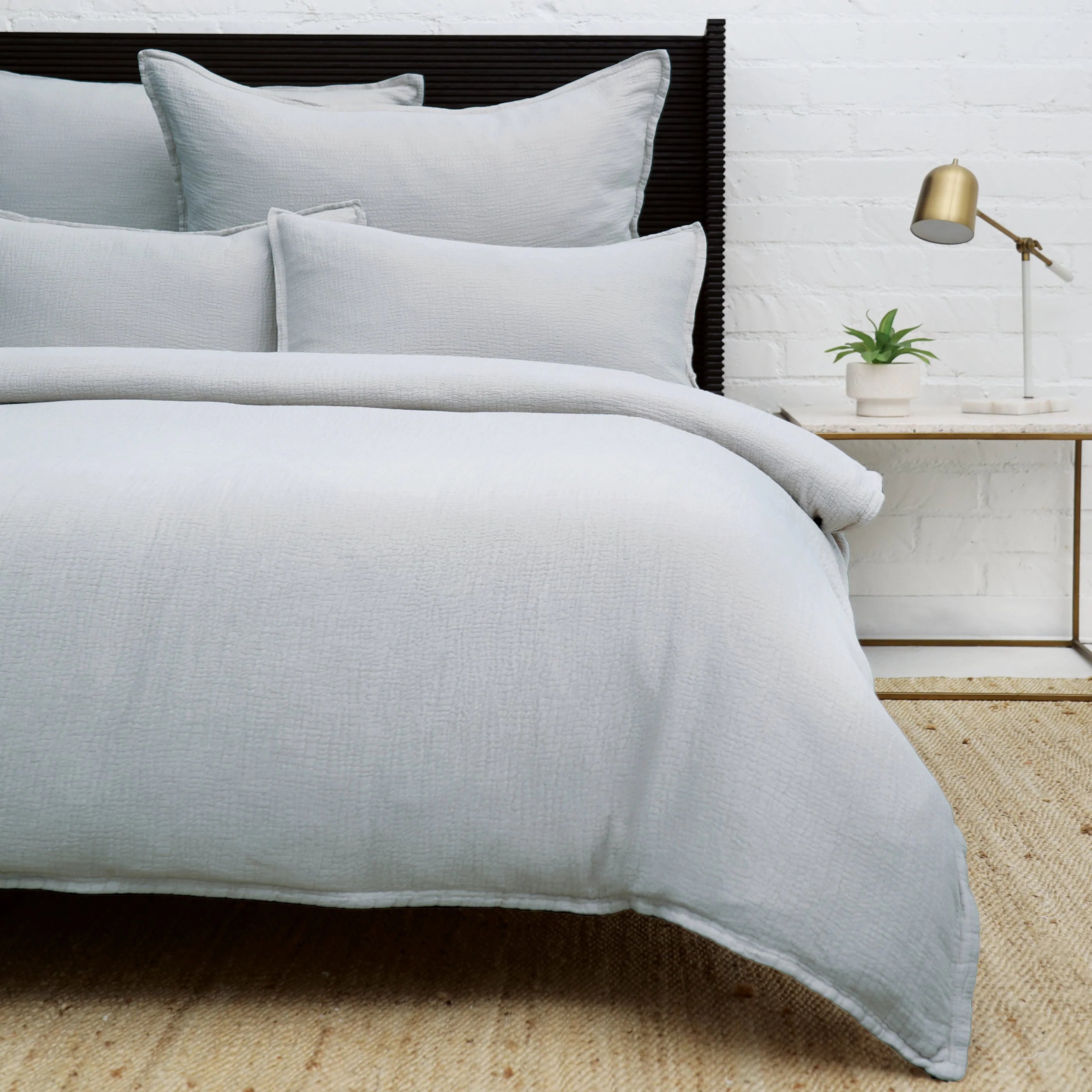 Waverly Cotton Duvet Cover Set-Queen Duvet Cover Set (Duvet Cover + 2 Standard Shams)-Sea Glass-Pom Pom at Home