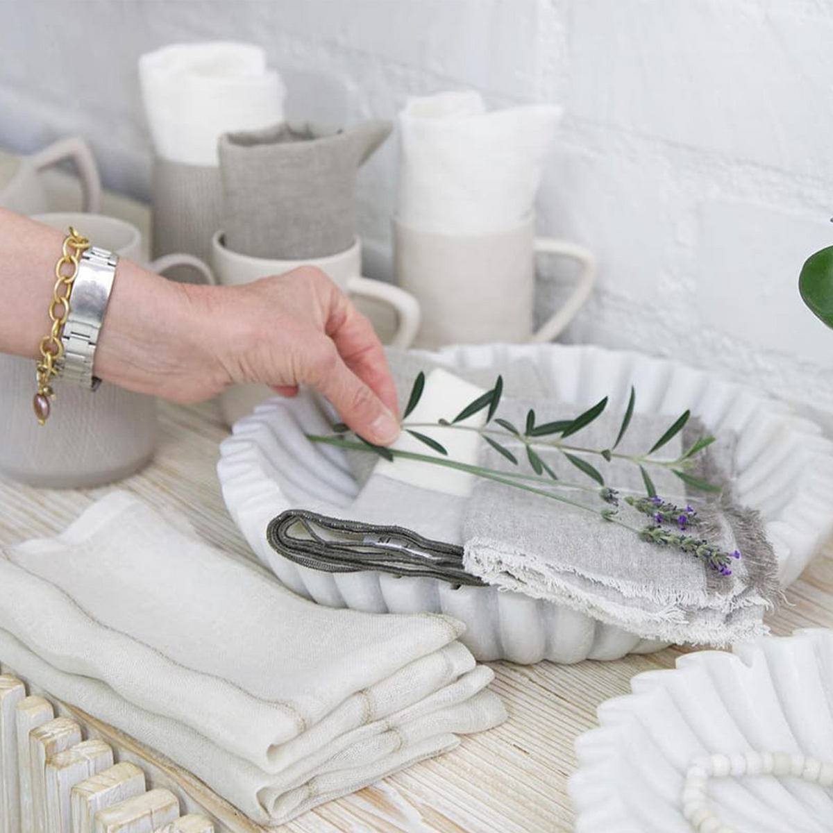 Napa Napkins Pom Pom at Home