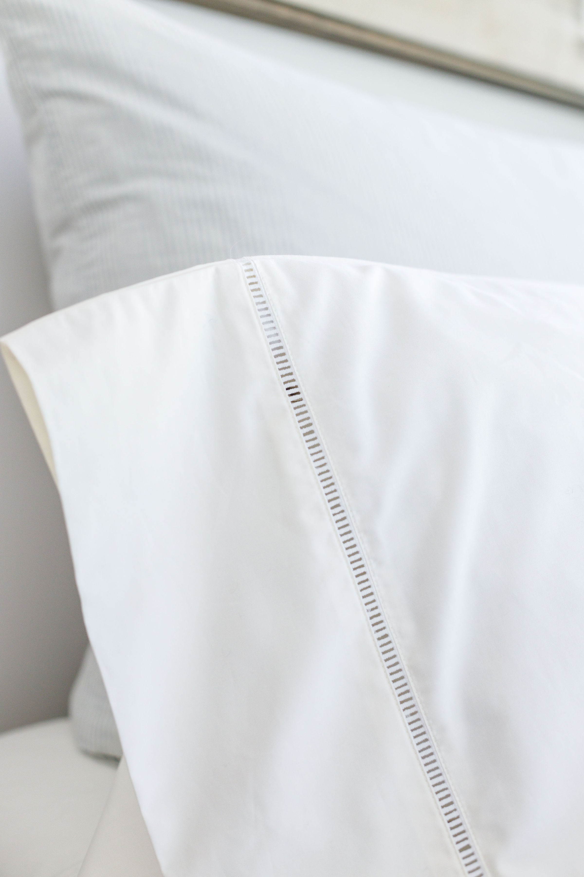 Como Ladder Stitch Cotton Sateen Sheet Set