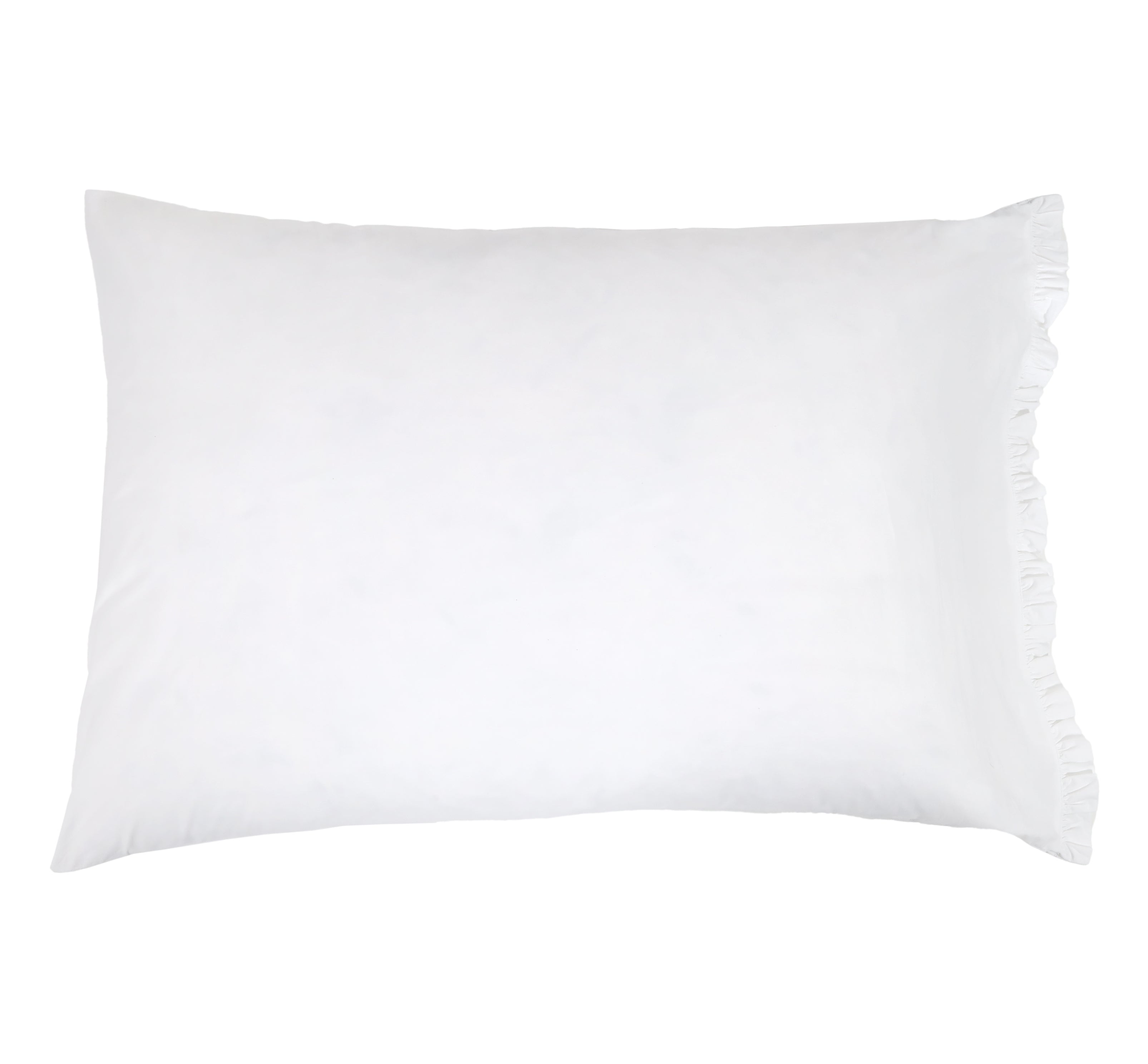 Audrey Ruffle Cotton Percale Sheet Set - White