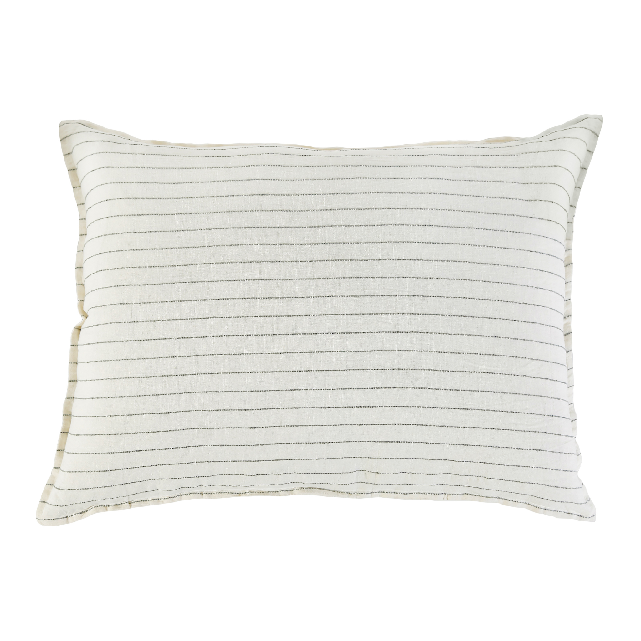 Blake Duvet Cover-28x36 Big Pillow With Insert-Cream/Grey-Pom Pom at Home