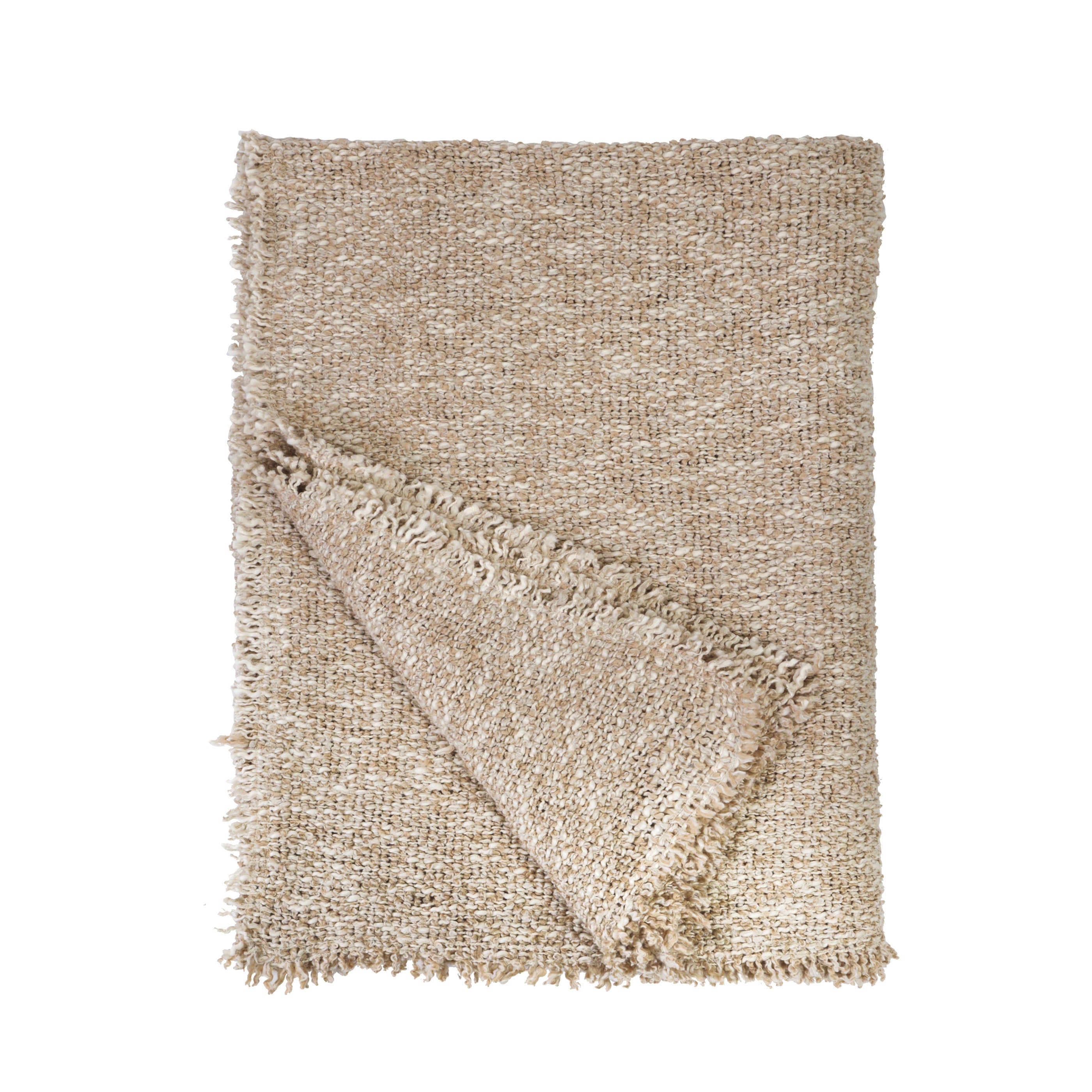 pompom at home - brentwood - throw - natural color