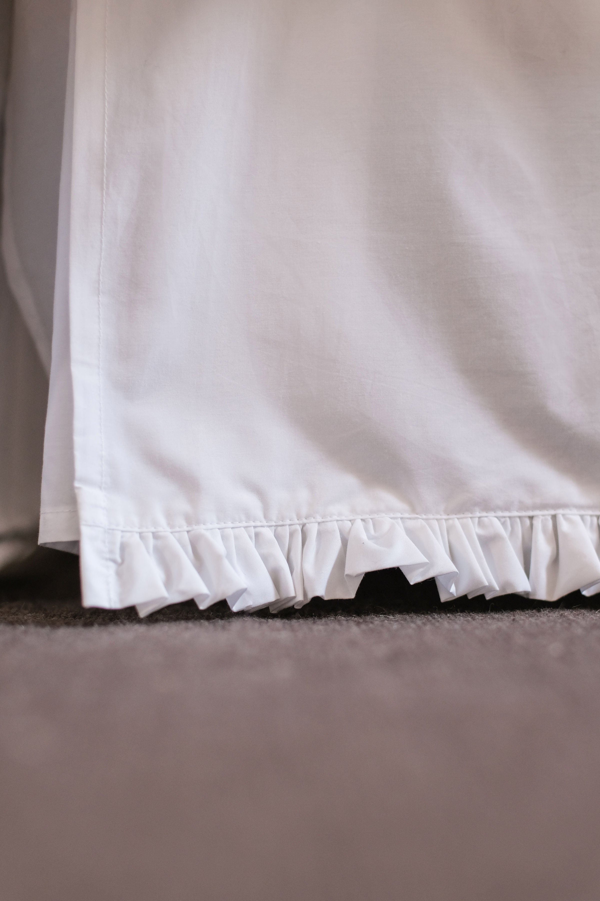 Audrey Cotton Percale Bedskirt--Pom Pom at Home