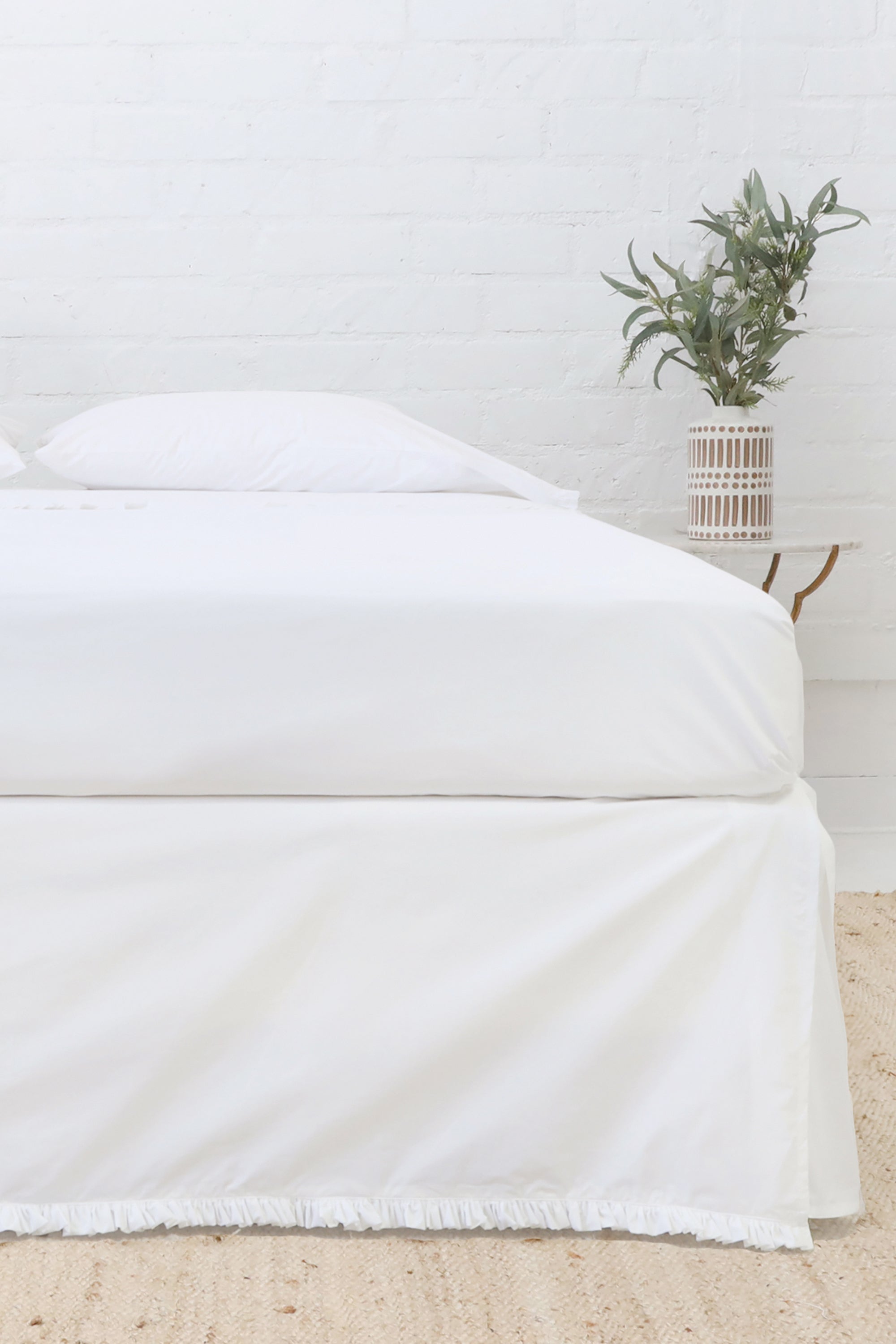 Audrey Cotton Percale Bedskirt--Pom Pom at Home