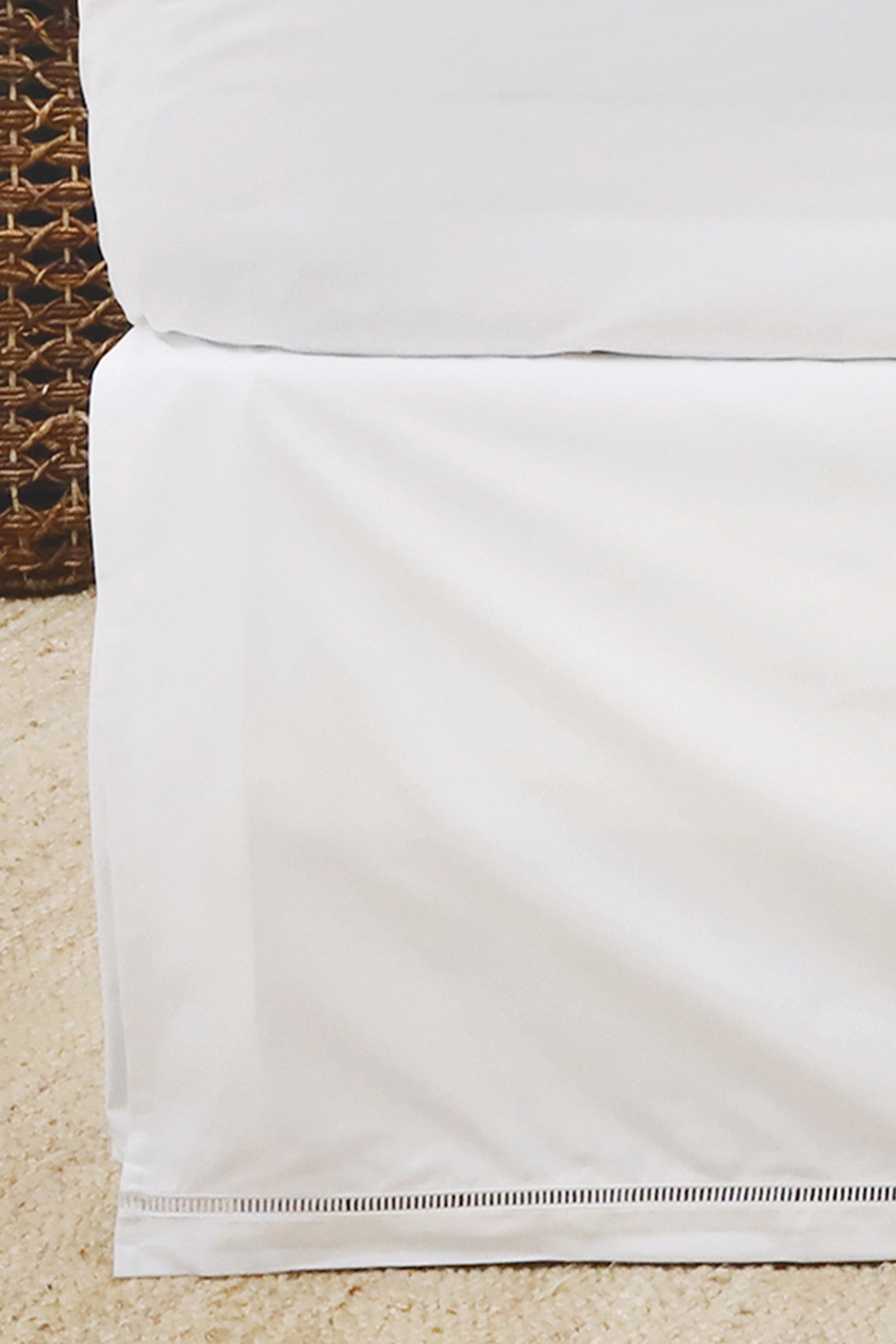 Como Ladder Stitch Cotton Sateen Bedskirt--Pom Pom at Home