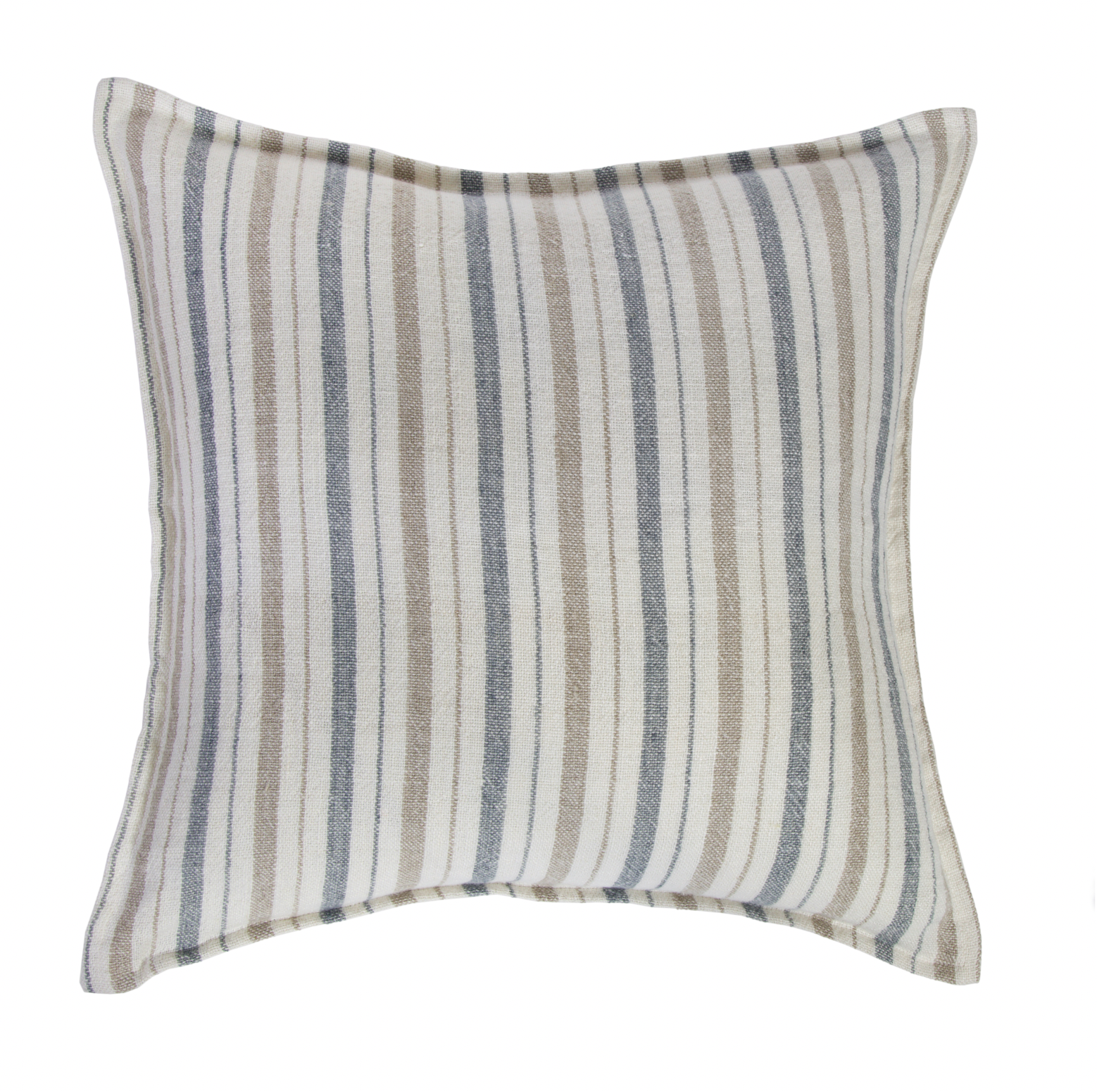 Naples Pillow 20"X 20" With Insert-20x20 Pillow With Insert-Ocean/Natural-Pom Pom at Home