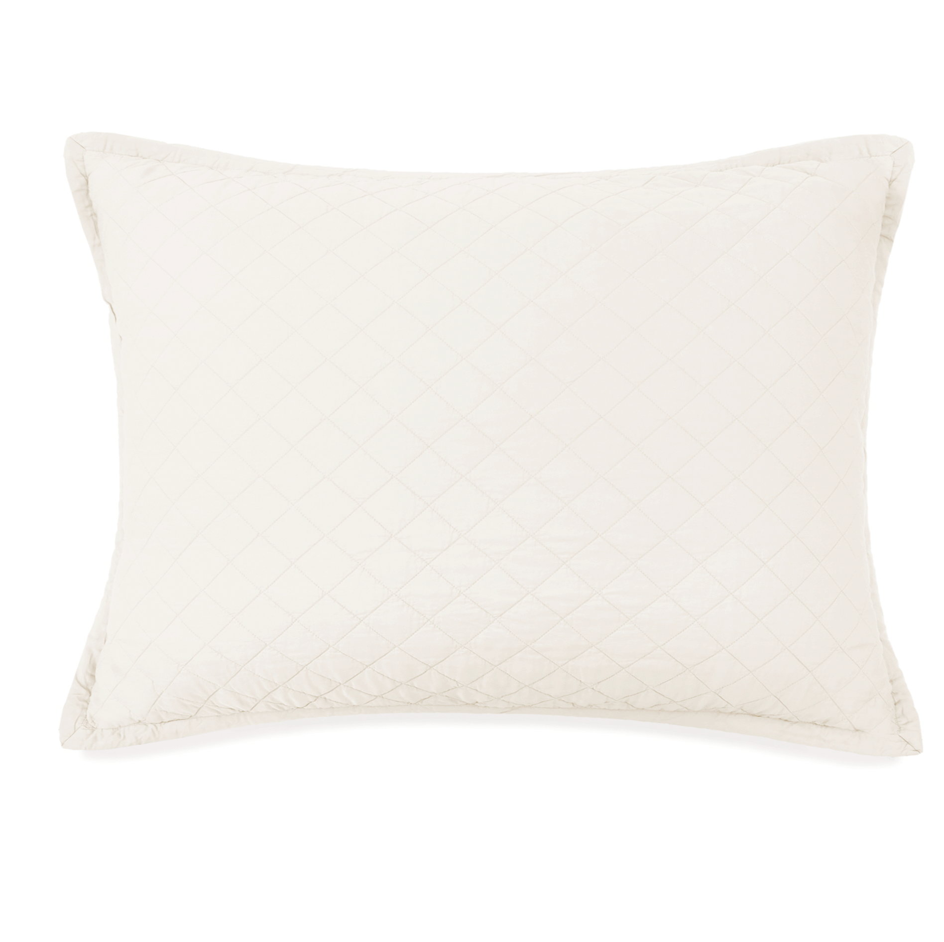 Monaco Coverlet-28x36 Big Pillow With Insert-Ivory-Pom Pom at Home