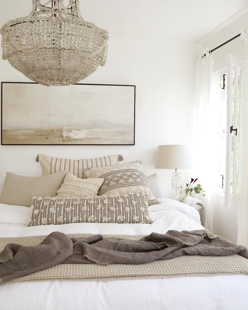Nora Hand Woven Pillow 14" X 40" With Insert-14x40 Pillow With Insert-Taupe/Ivory-Pom Pom at Home