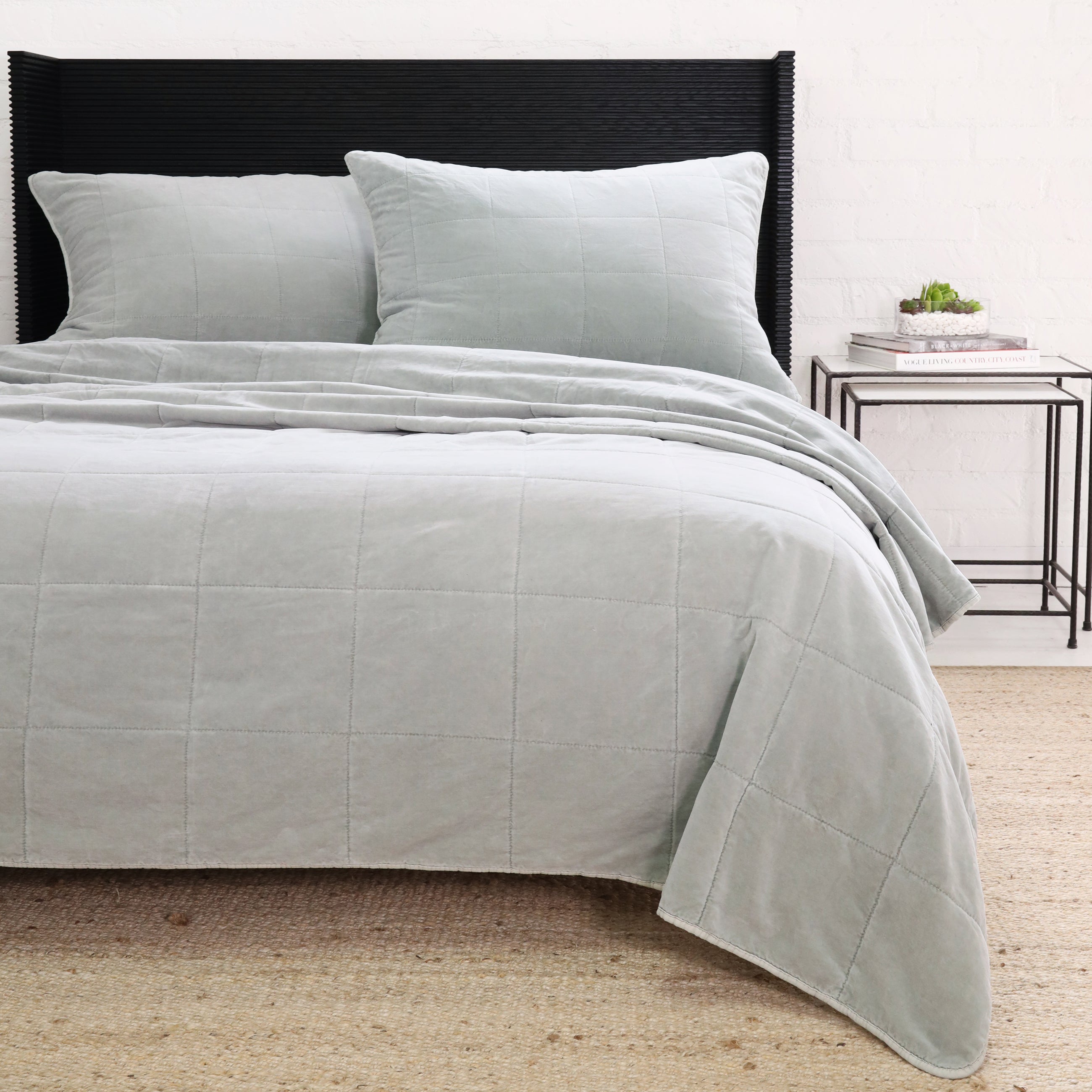 Amsterdam Coverlet-Twin-Shore Blue-Pom Pom at Home