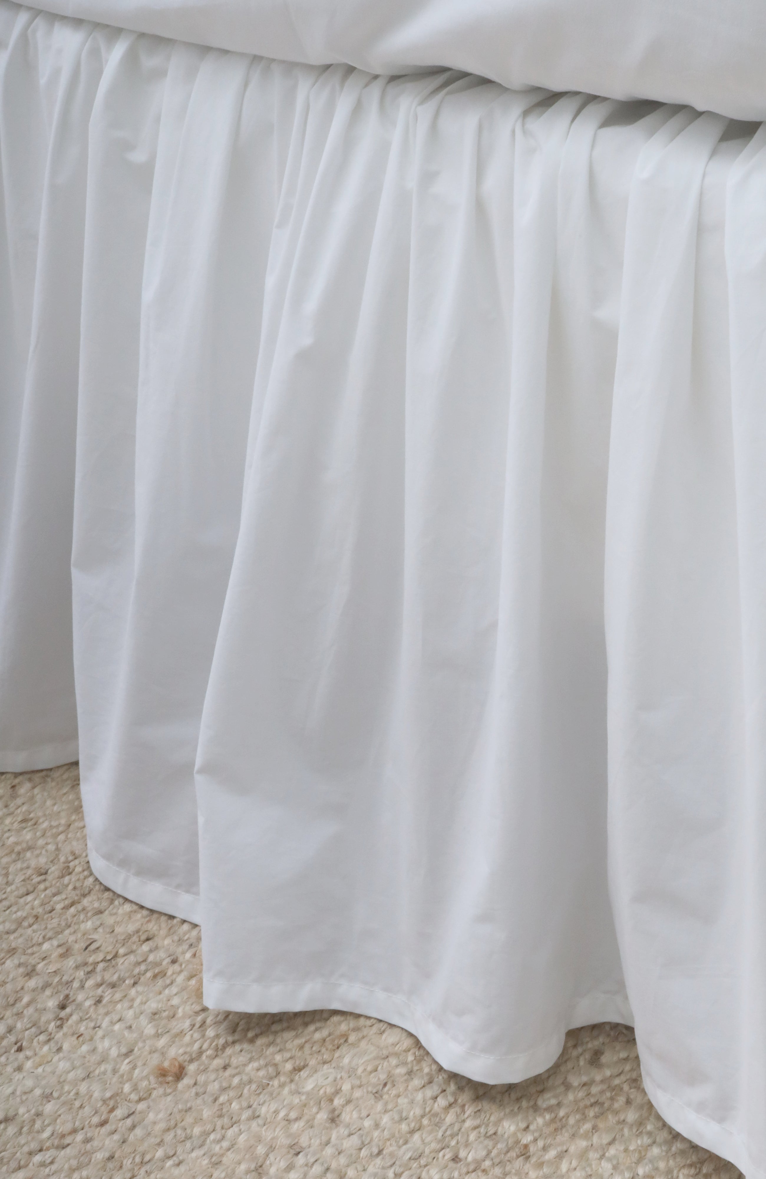 Gathered Cotton Sateen Bedskirt--Pom Pom at Home