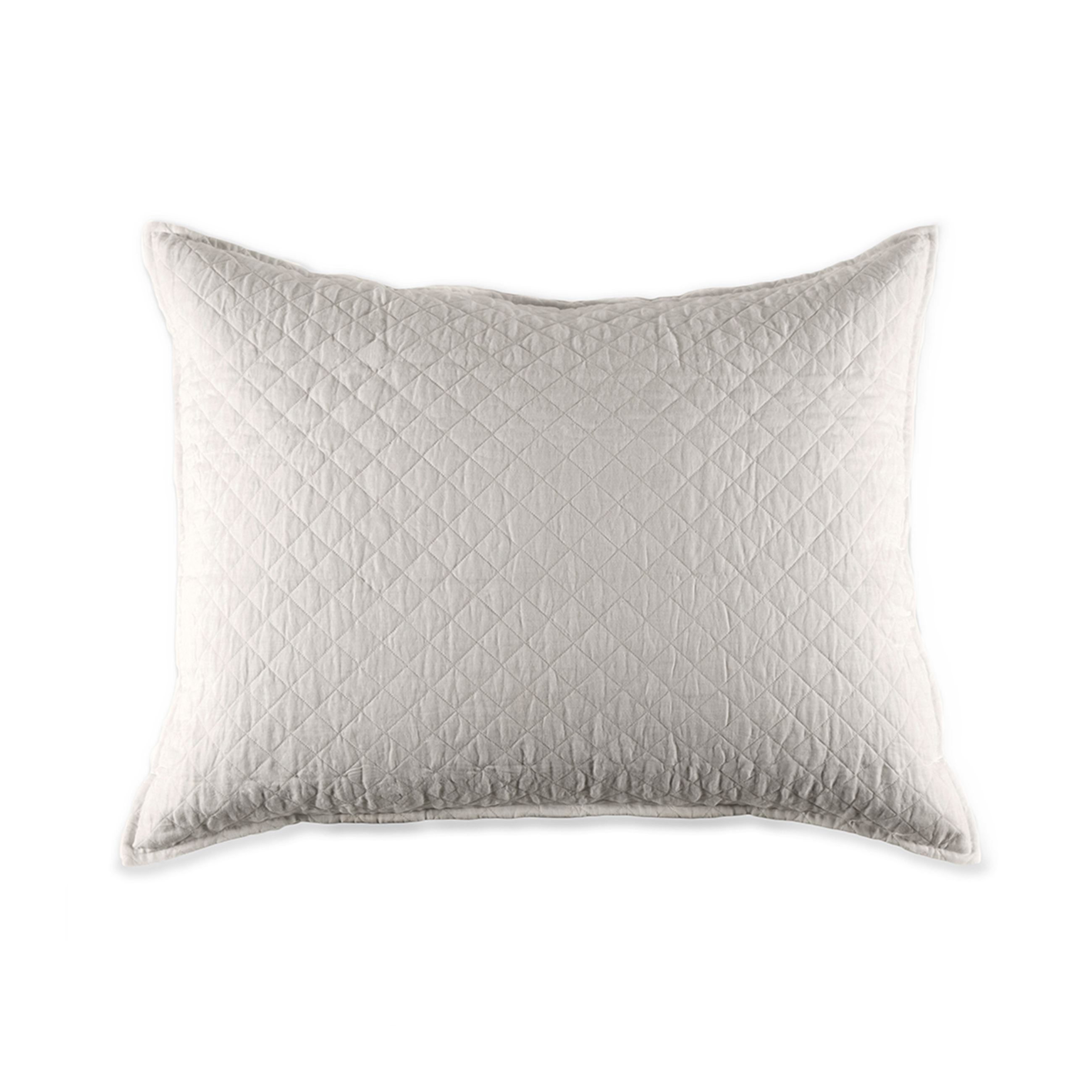 Hampton Coverlet-28x36 Big Pillow With Insert-Flax-Pom Pom at Home