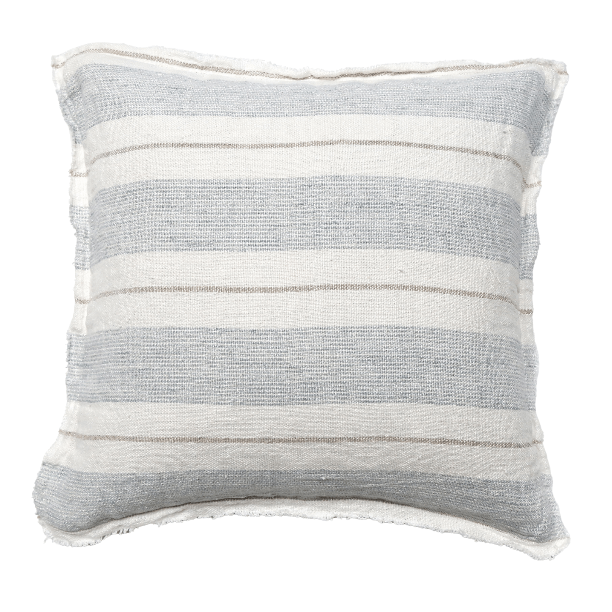 Laguna Blanket-20x20 Pillow With Insert-Ocean/Natural-Pom Pom at Home