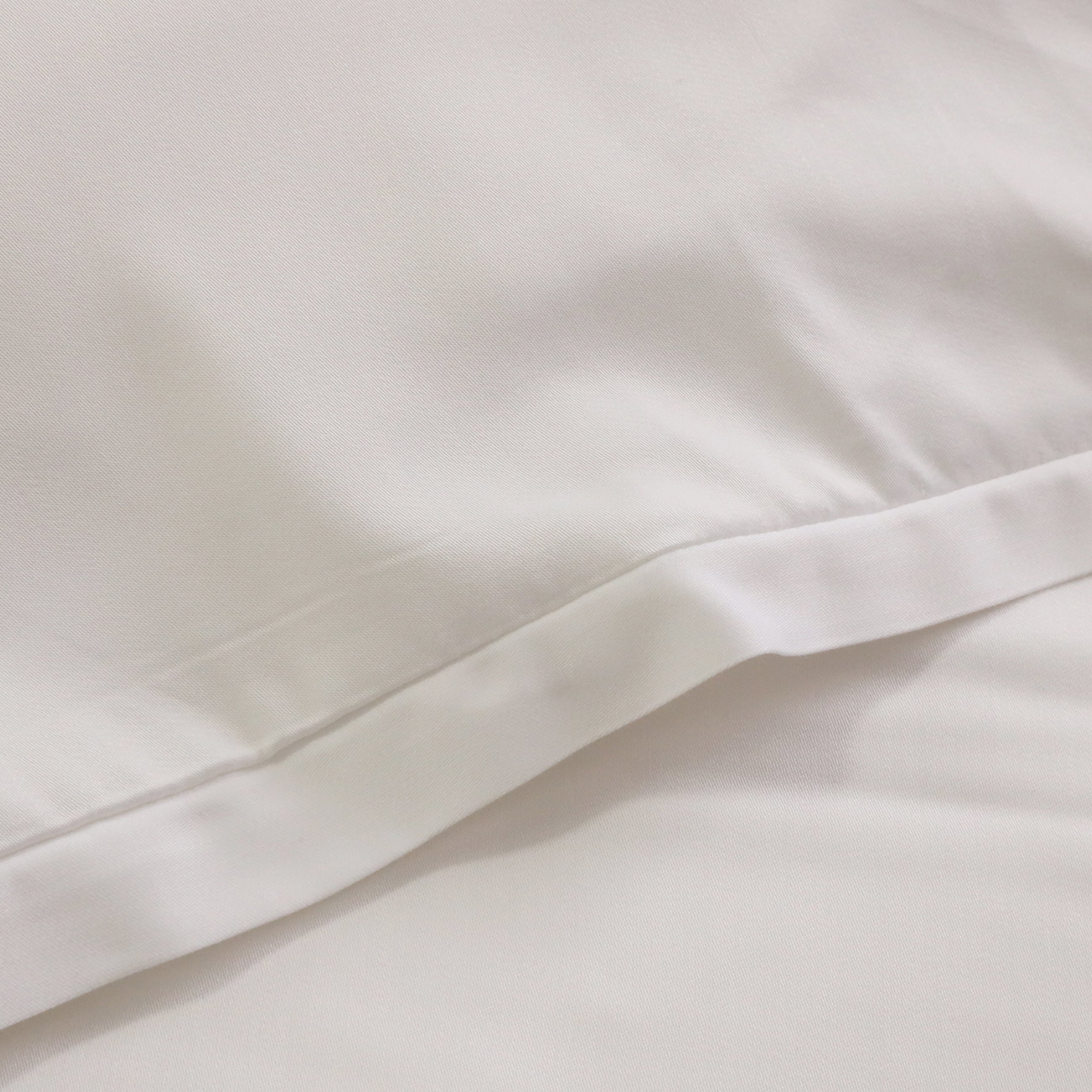Langston Bamboo Sateen Duvet Cover Set-Euro Sham-White-Pom Pom at Home