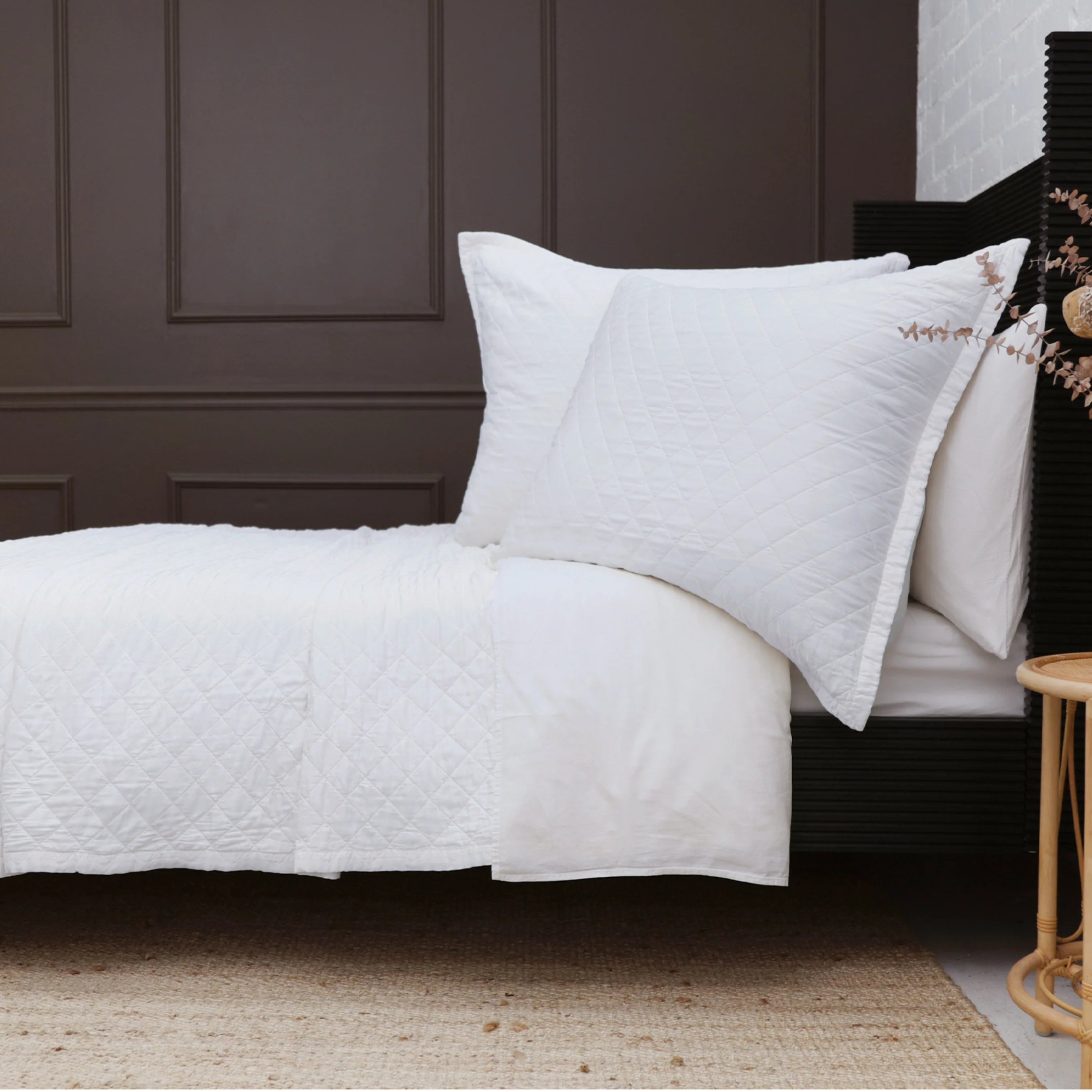 Monaco Coverlet-Twin-White-Pom Pom at Home