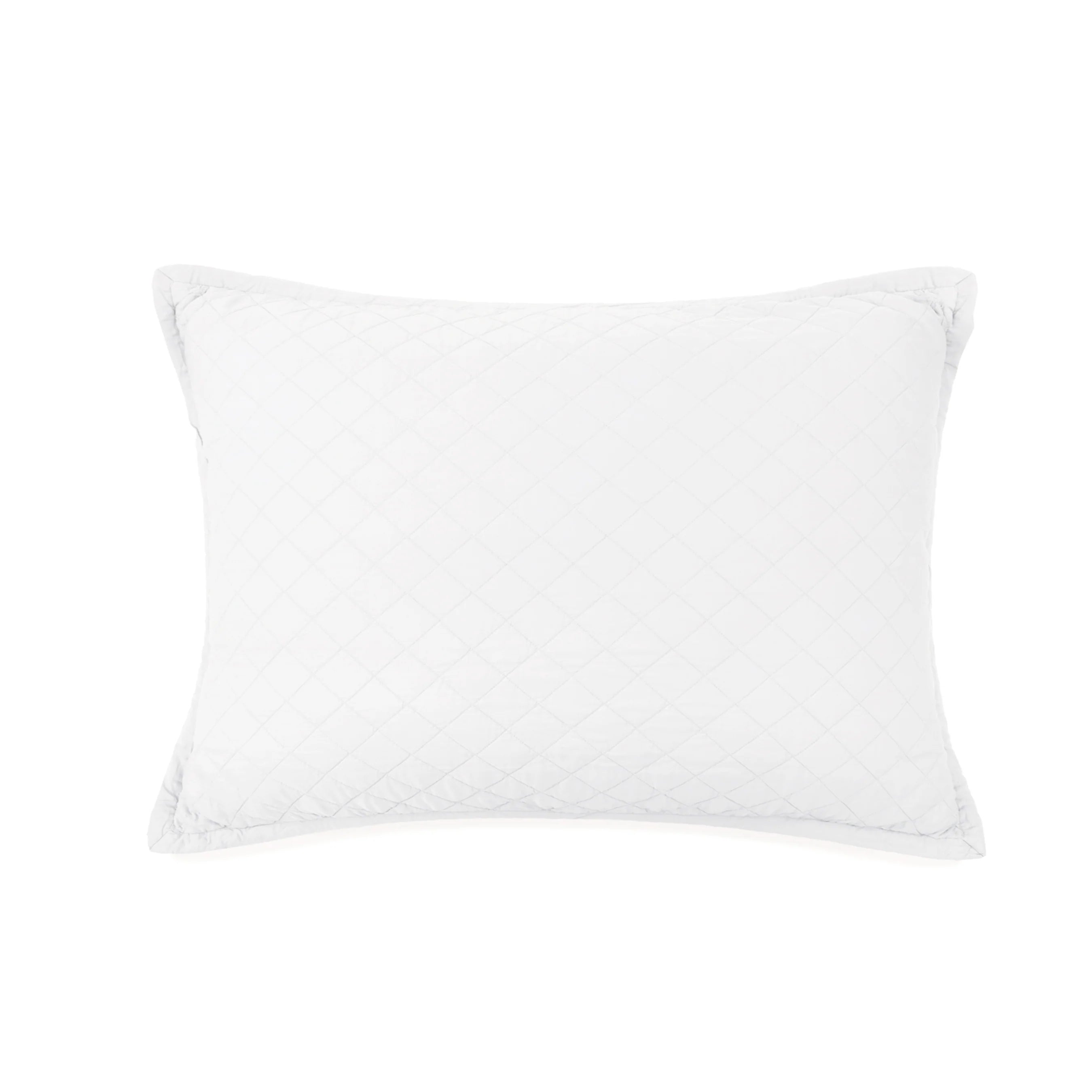 Monaco Coverlet-28x36 Big Pillow With Insert-White-Pom Pom at Home