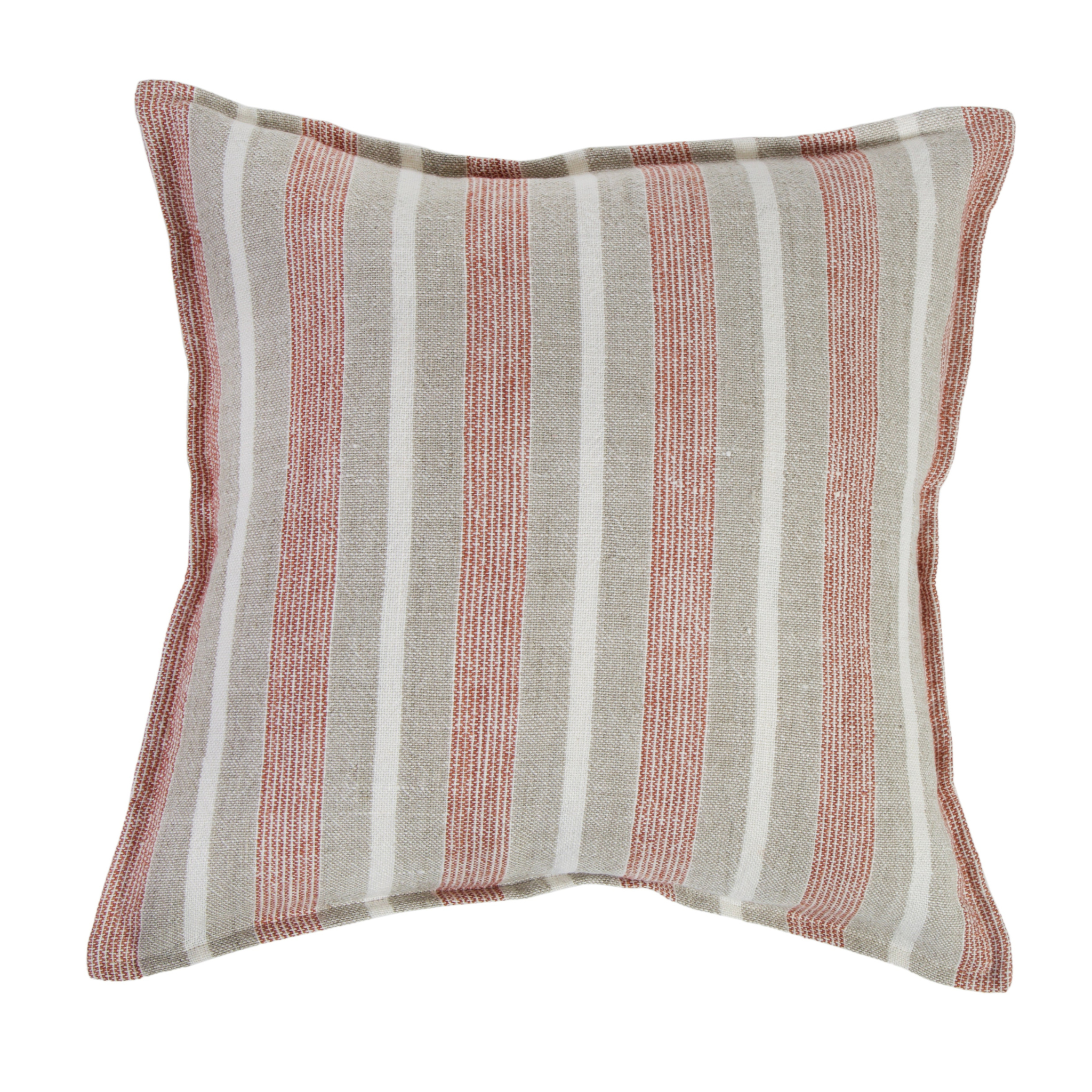 Montecito Blanket-20x20 Pillow With Insert-Terra Cotta/Natural-Pom Pom at Home