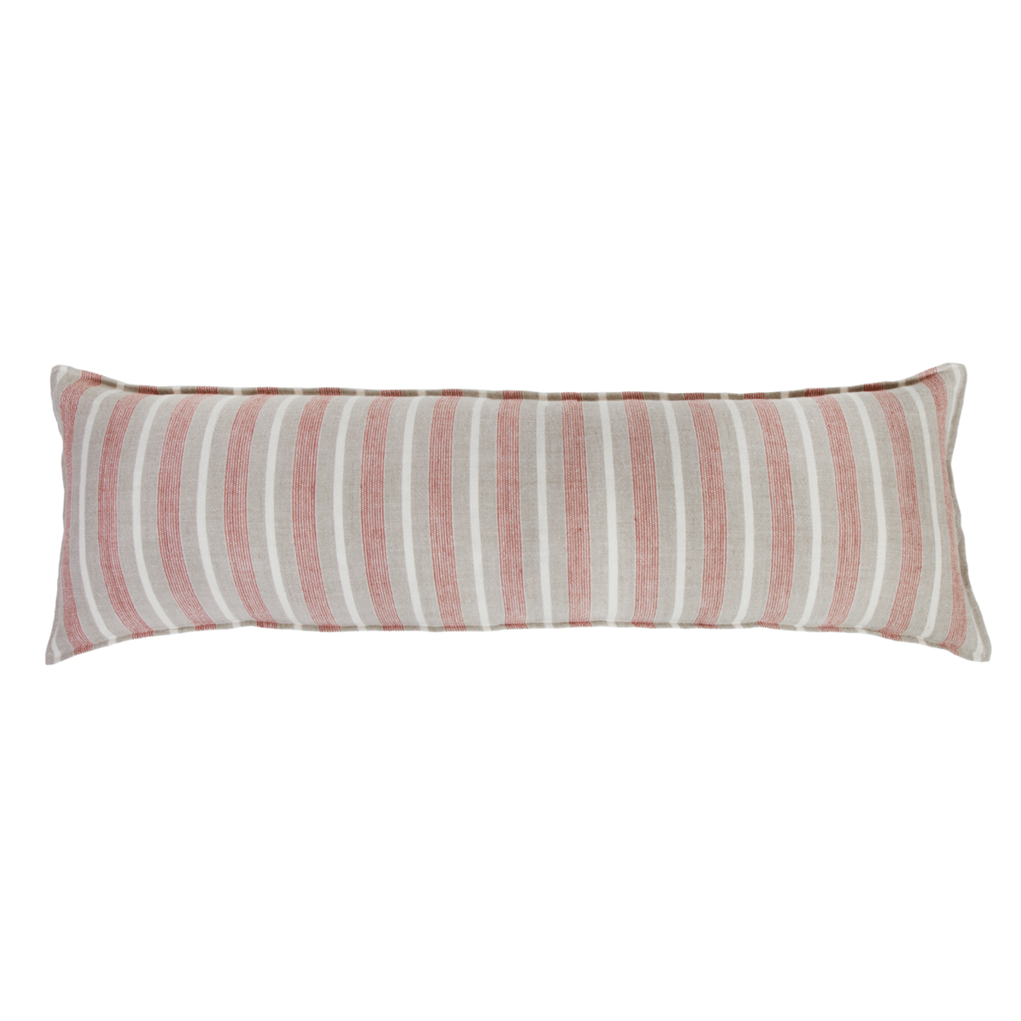 Montecito Blanket-18x60 Body Pillow With Insert-Terra Cotta/Natural-Pom Pom at Home