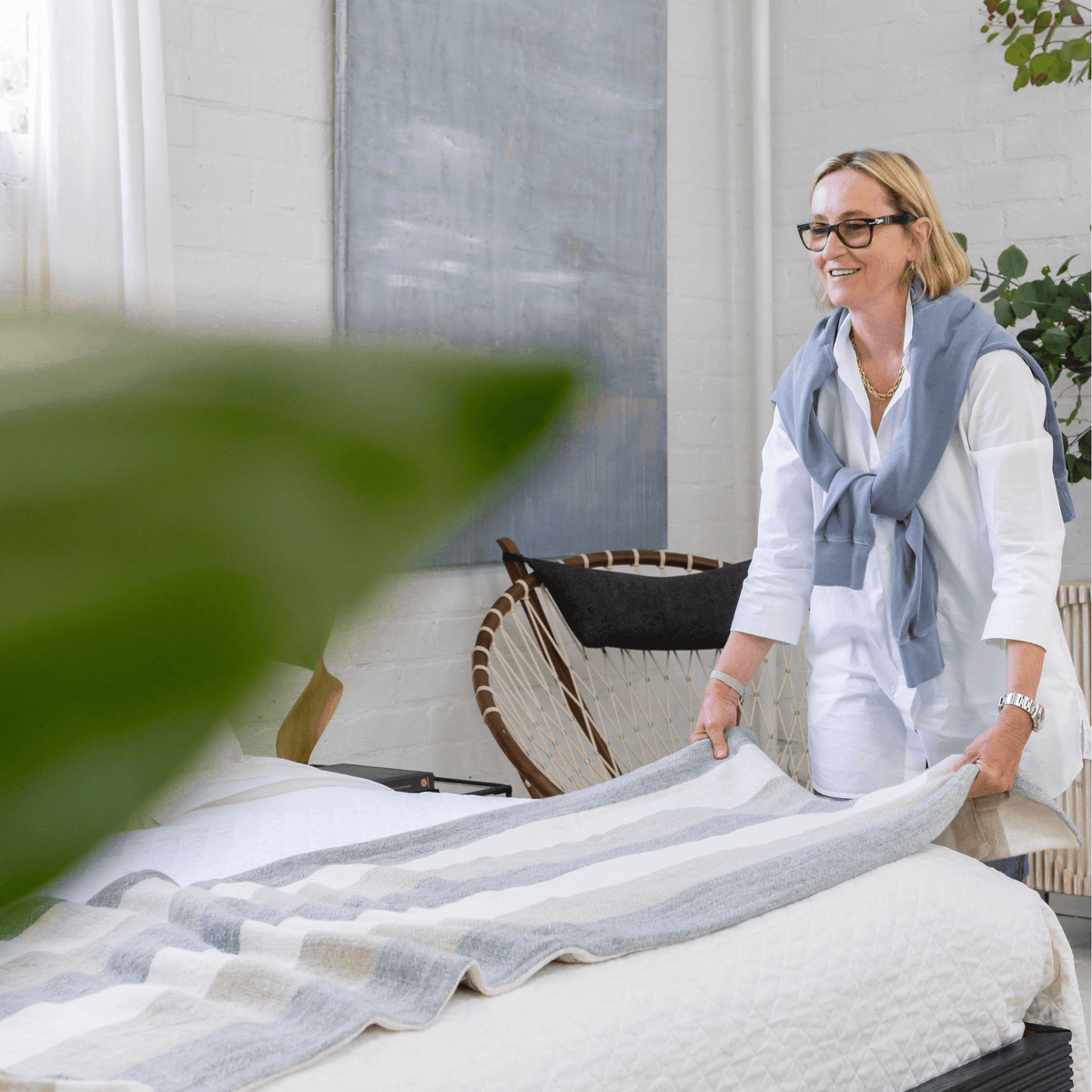 Monterey Blanket Pom Pom at Home