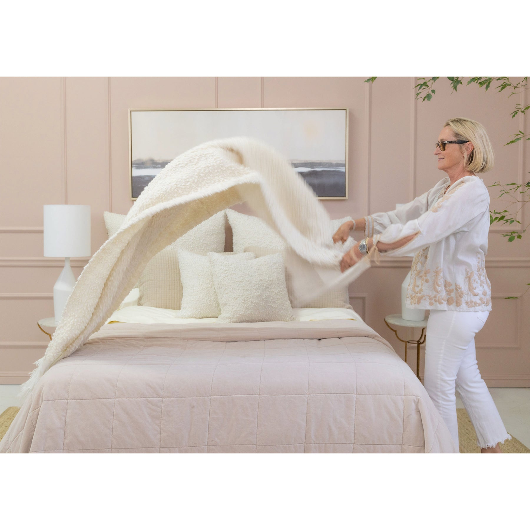 Murphy Oversized Throw-60&quot; x 90&quot; Throw-Pom Pom at Home