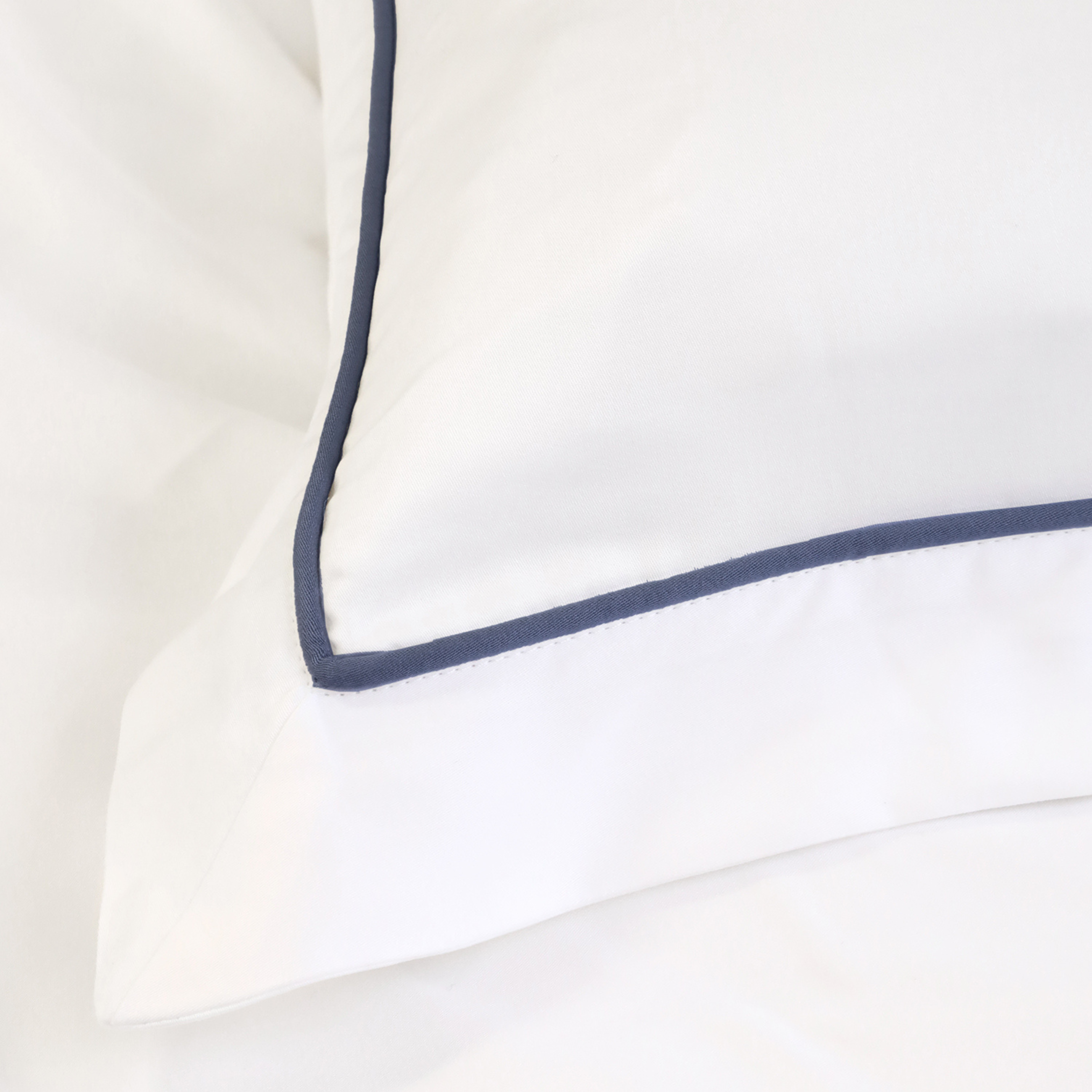 Sheena Bamboo Sateen Duvet Cover Set-Euro Sham-Navy-Pom Pom at Home