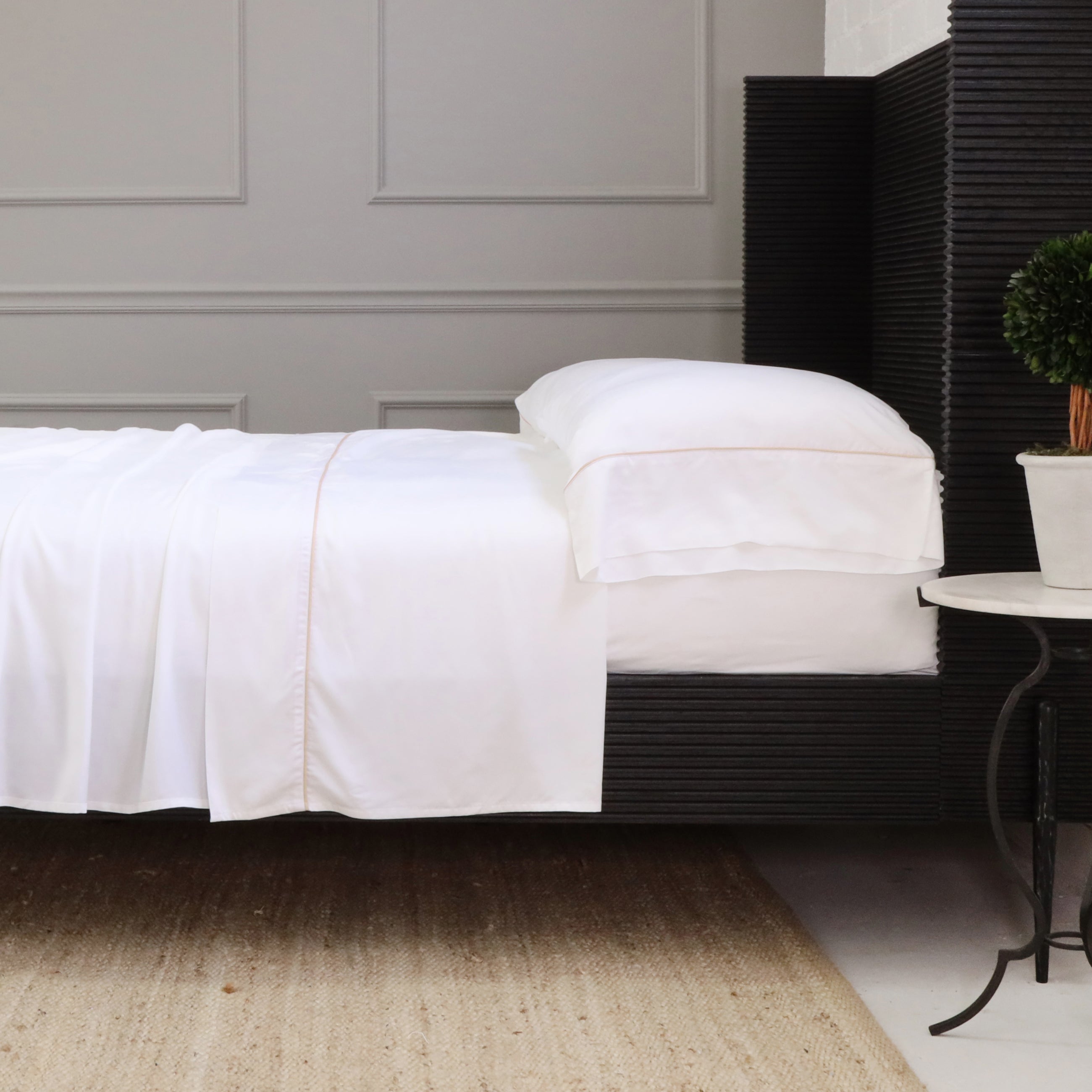Sheena Bamboo Sateen Sheet Set-Twin Sheet Set (Fitted‚ Flat + 1 Standard Pillowcase)-Sand-Pom Pom at Home