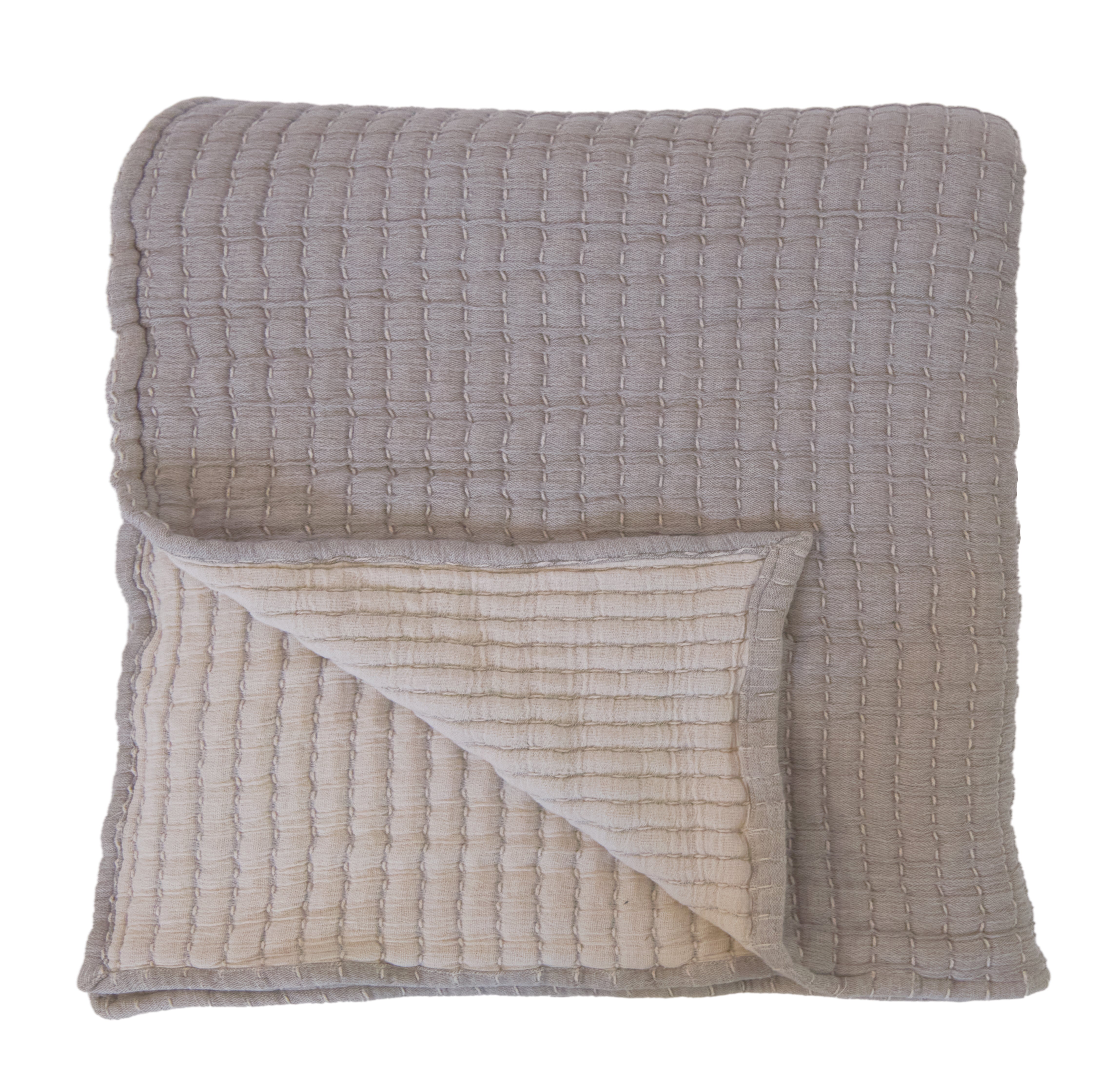 Vancouver Oversized Throw-60&quot; x 90&quot; (Twin)-Grey-Pom Pom at Home