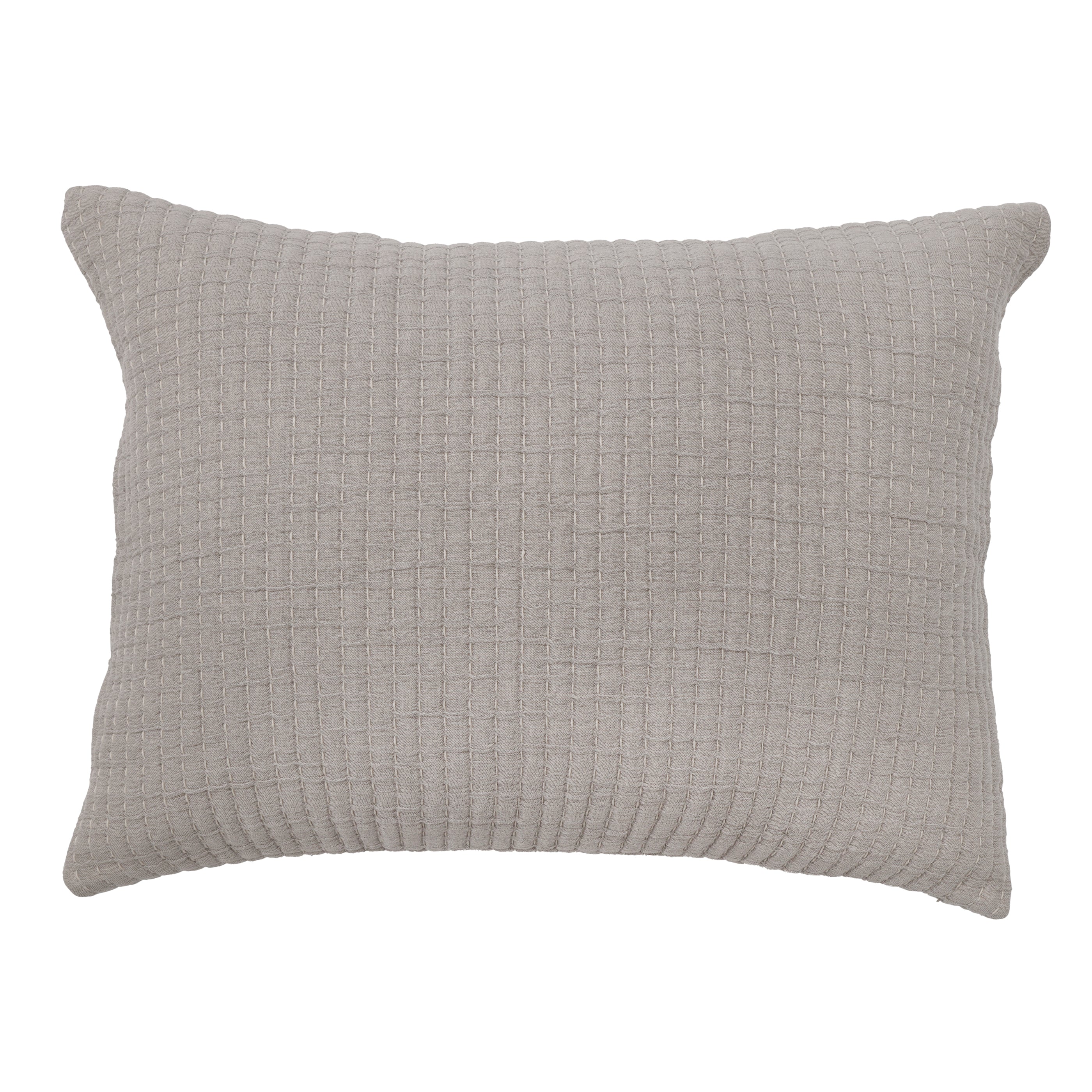 Vancouver Coverlet-28x36 Big Pillow With Insert-Grey-Pom Pom at Home