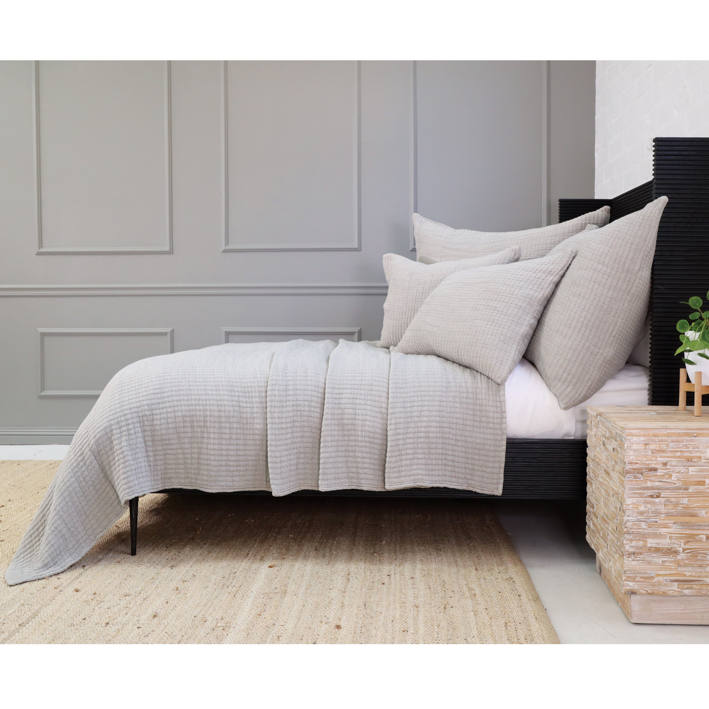 Vancouver Coverlet-Queen-Grey-Pom Pom at Home