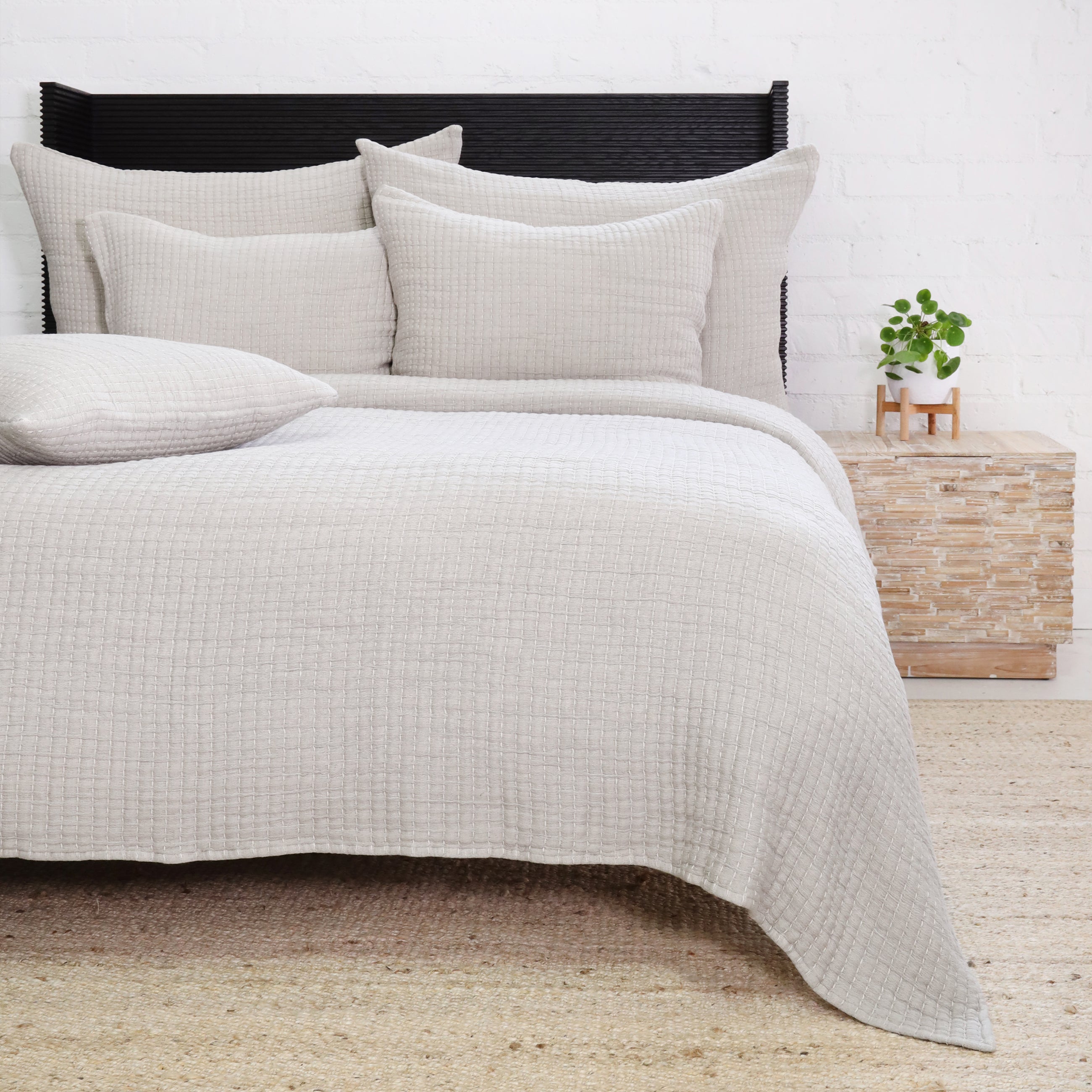 Vancouver Coverlet-Twin-Grey-Pom Pom at Home