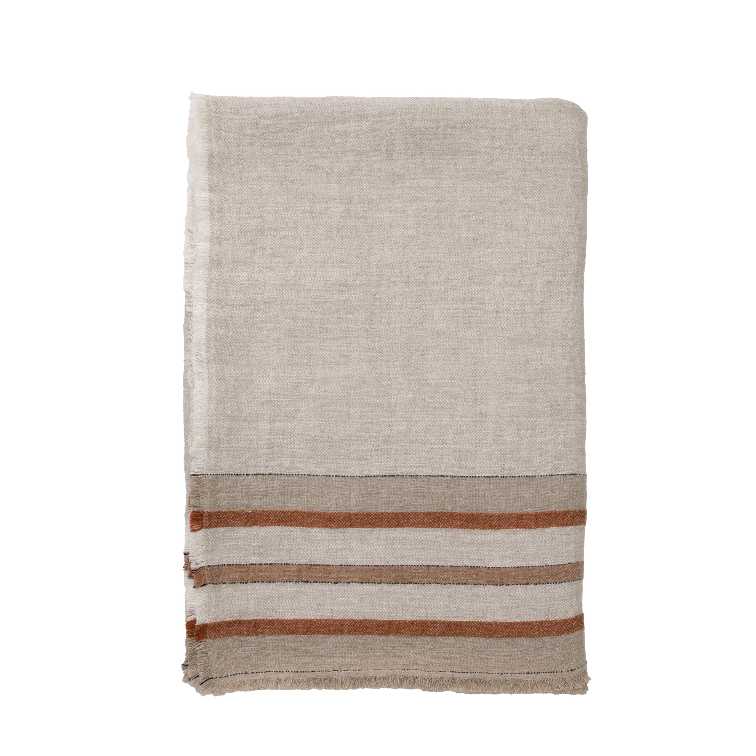 pompom at home - beck - oversized throw - natural color