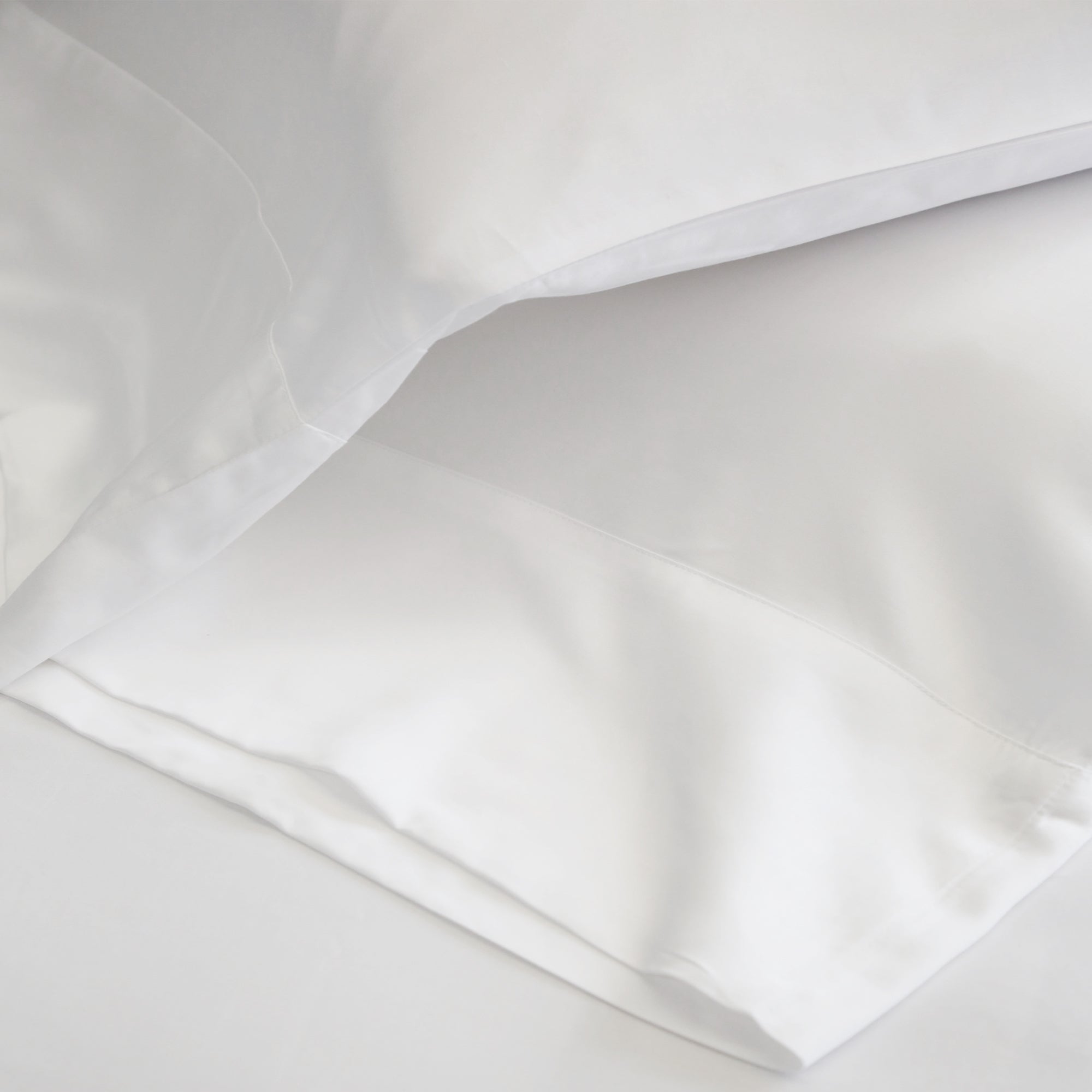 Cotton Sateen Sheet Set-Standard Pillowcase (Set Of 2)-White-Pom Pom at Home