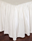 gathered linen bedskirt - pom pom at home