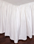 gathered linen bedskirt - pom pom at home