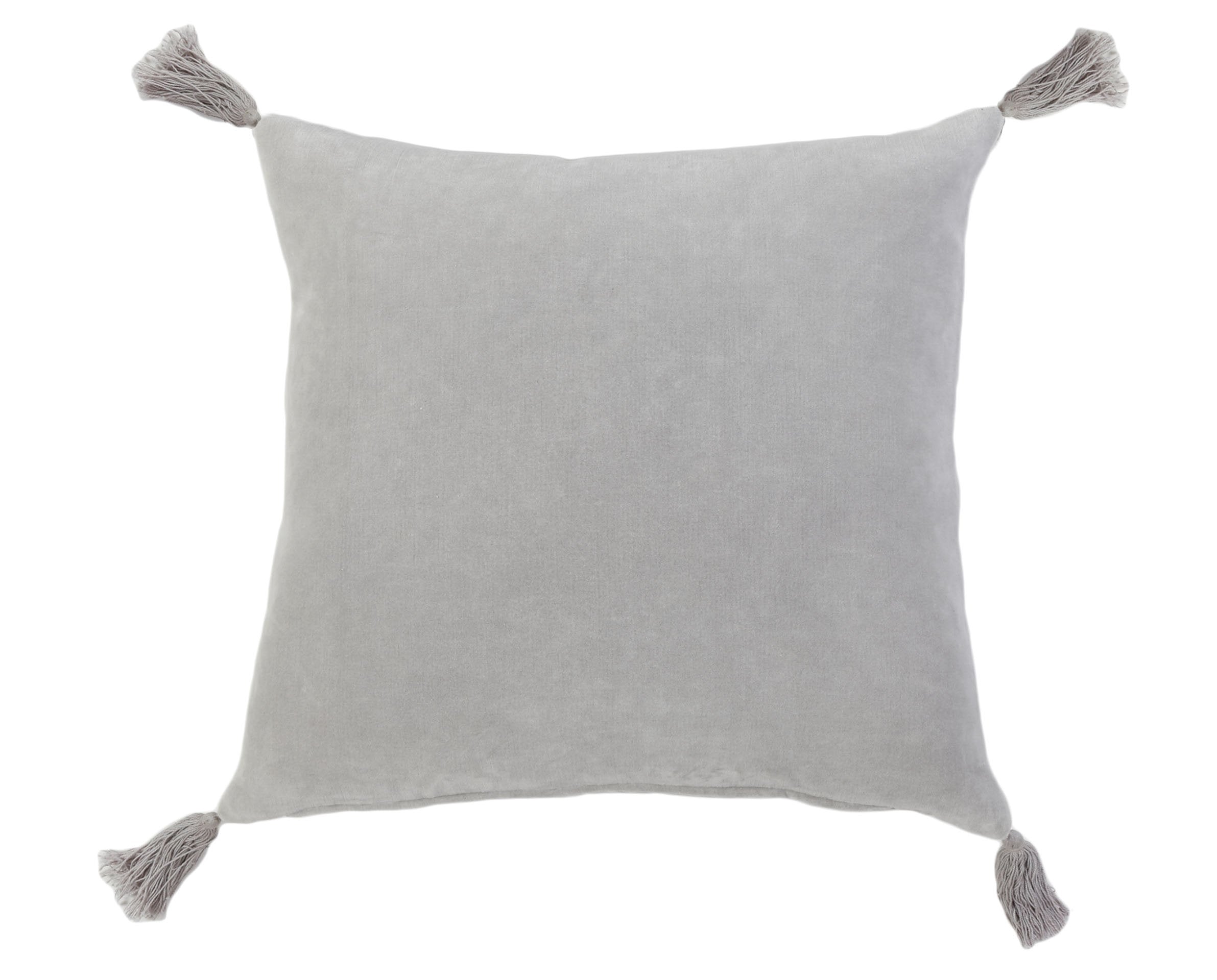 Bianca 20"x20" Pillow with Insert - Light Grey Color -Pom Pom at Home