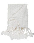 CAPISTRANO THROW - Winter White- pom pom at home