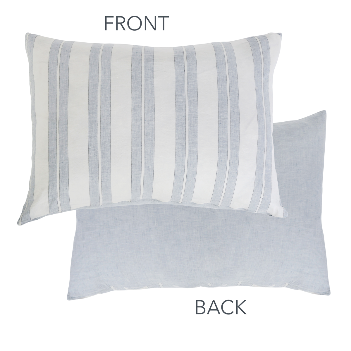 CARTER BIG PILLOW 28&quot; X 36&quot; WITH INSERT - Ivory Denim - Pom Pom at Home