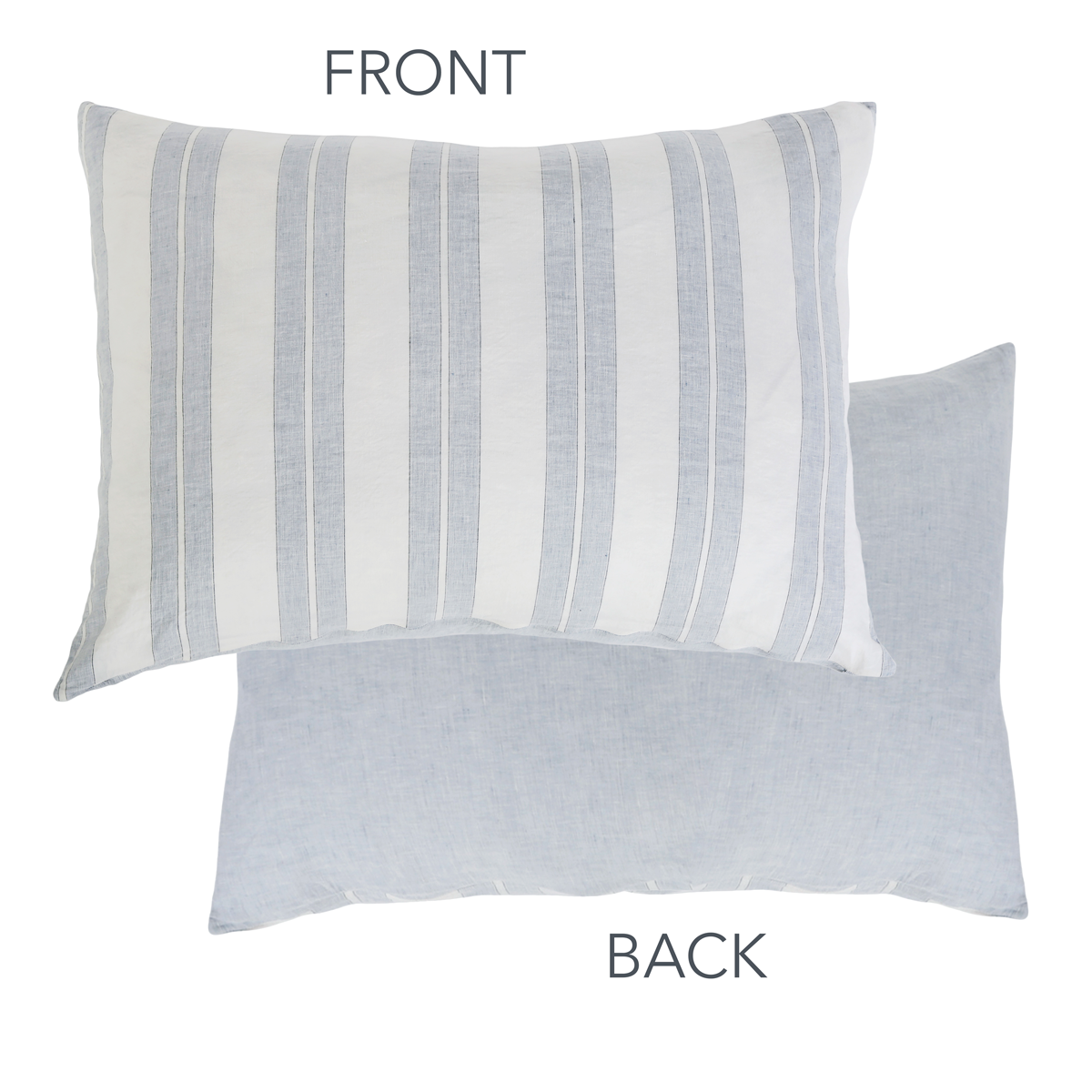 CARTER BIG PILLOW 28" X 36" WITH INSERT - Ivory Denim - Pom Pom at Home