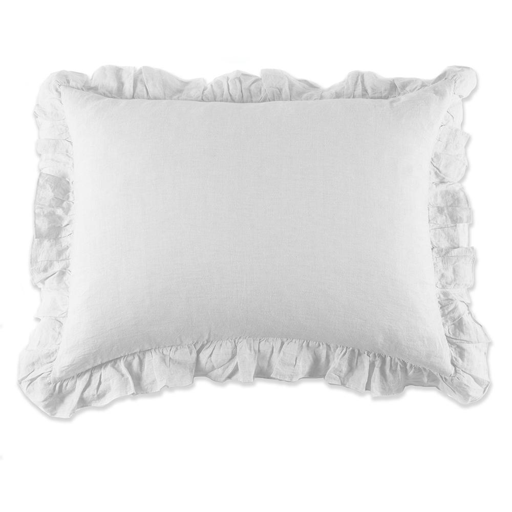 charlie - white color - big pillow - pom pom at home