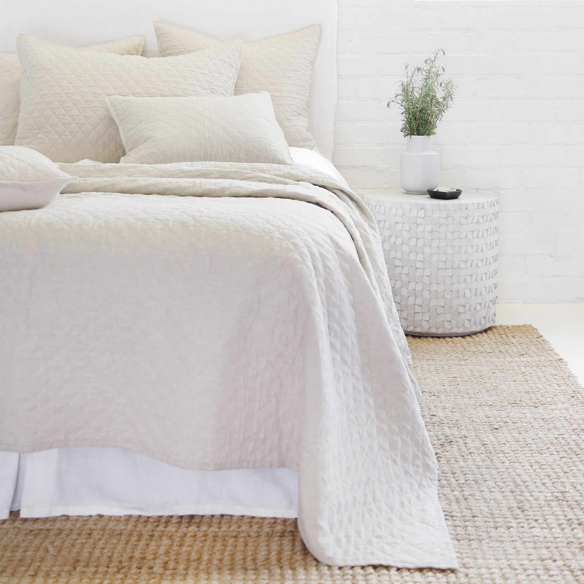 brussels - flax color - coverlet - pom pom at home
