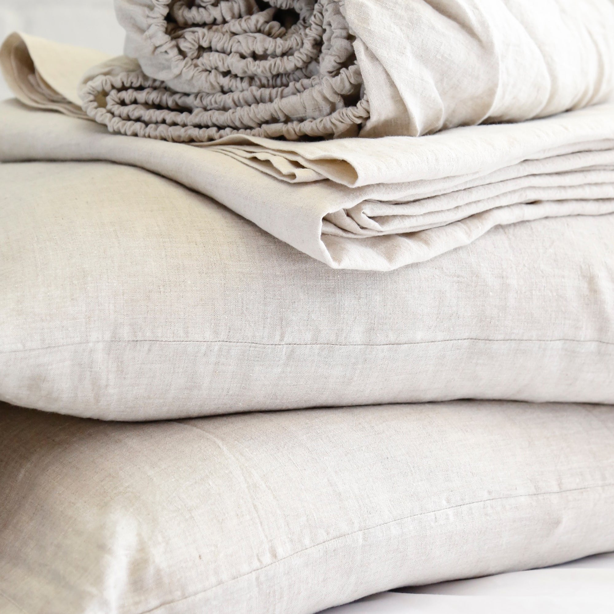 Linen Sheet Set-Standard Pillowcase (Single)-Flax-Pom Pom at Home