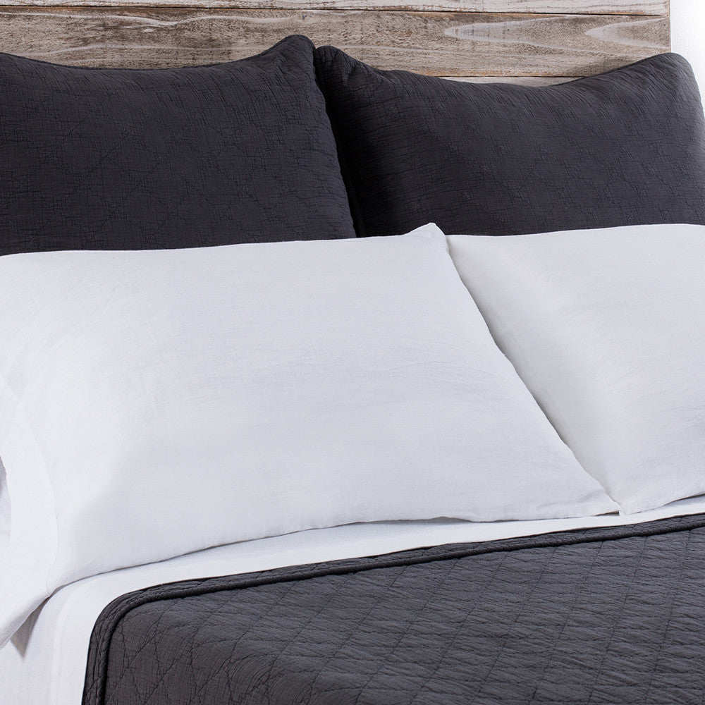 huntington - midnight color - coverlet - pom pom at home