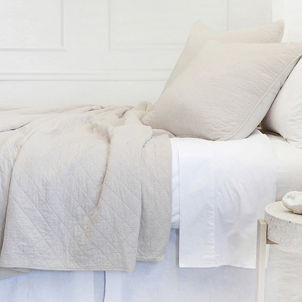 huntington - natural color - coverlet - pom pom at home