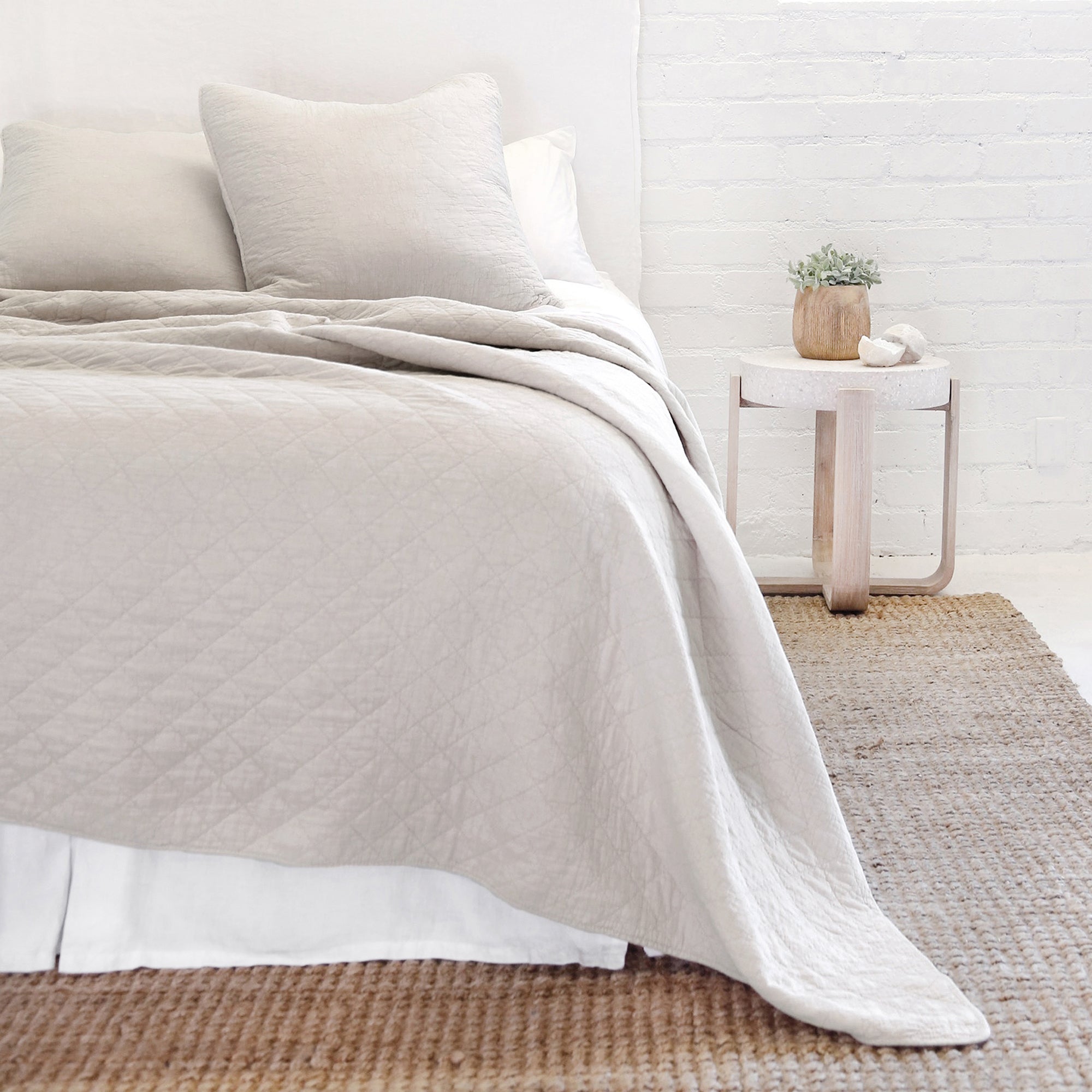 huntington - taupe color - coverlet - pom pom at home