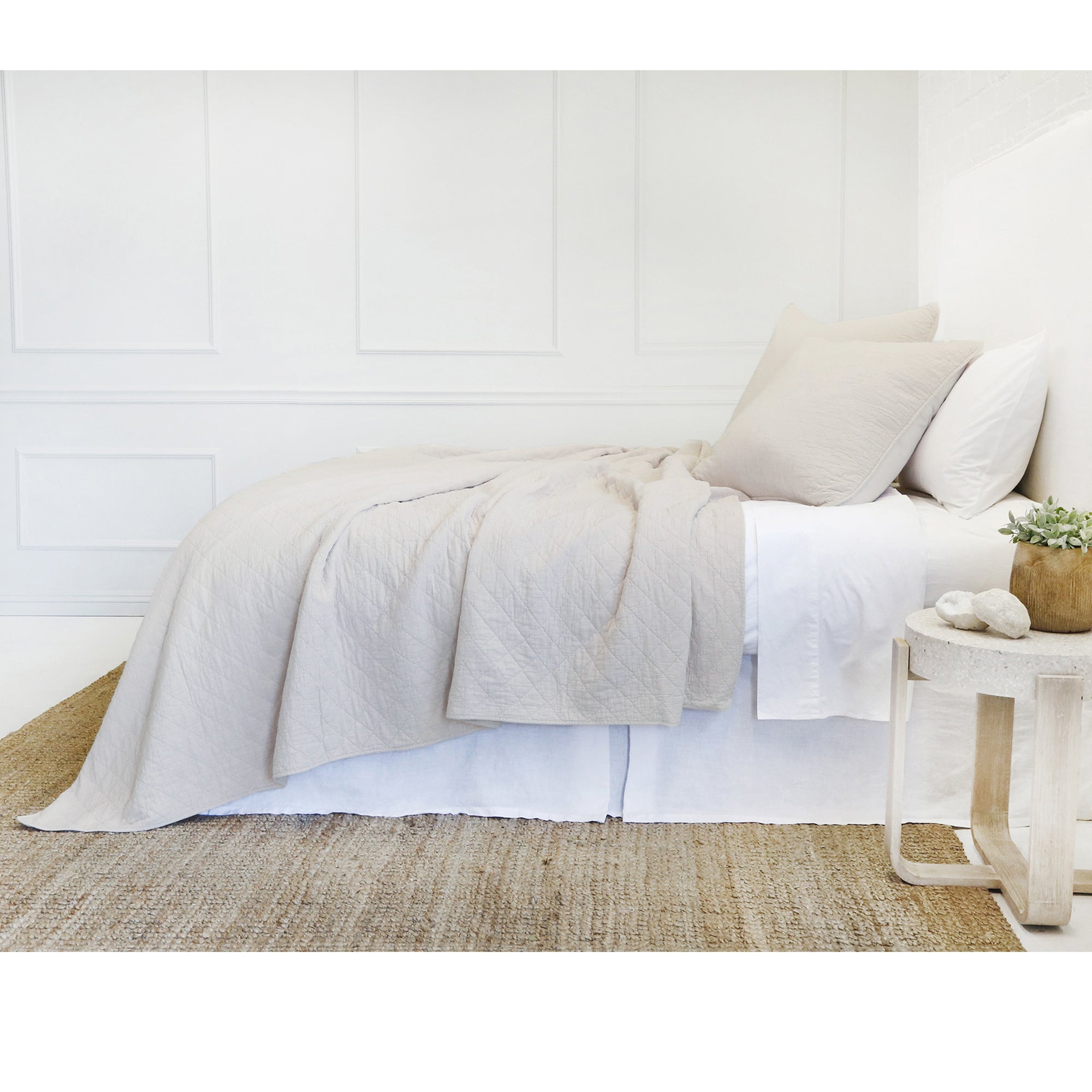 huntington - taupe color - coverlet - pom pom at home