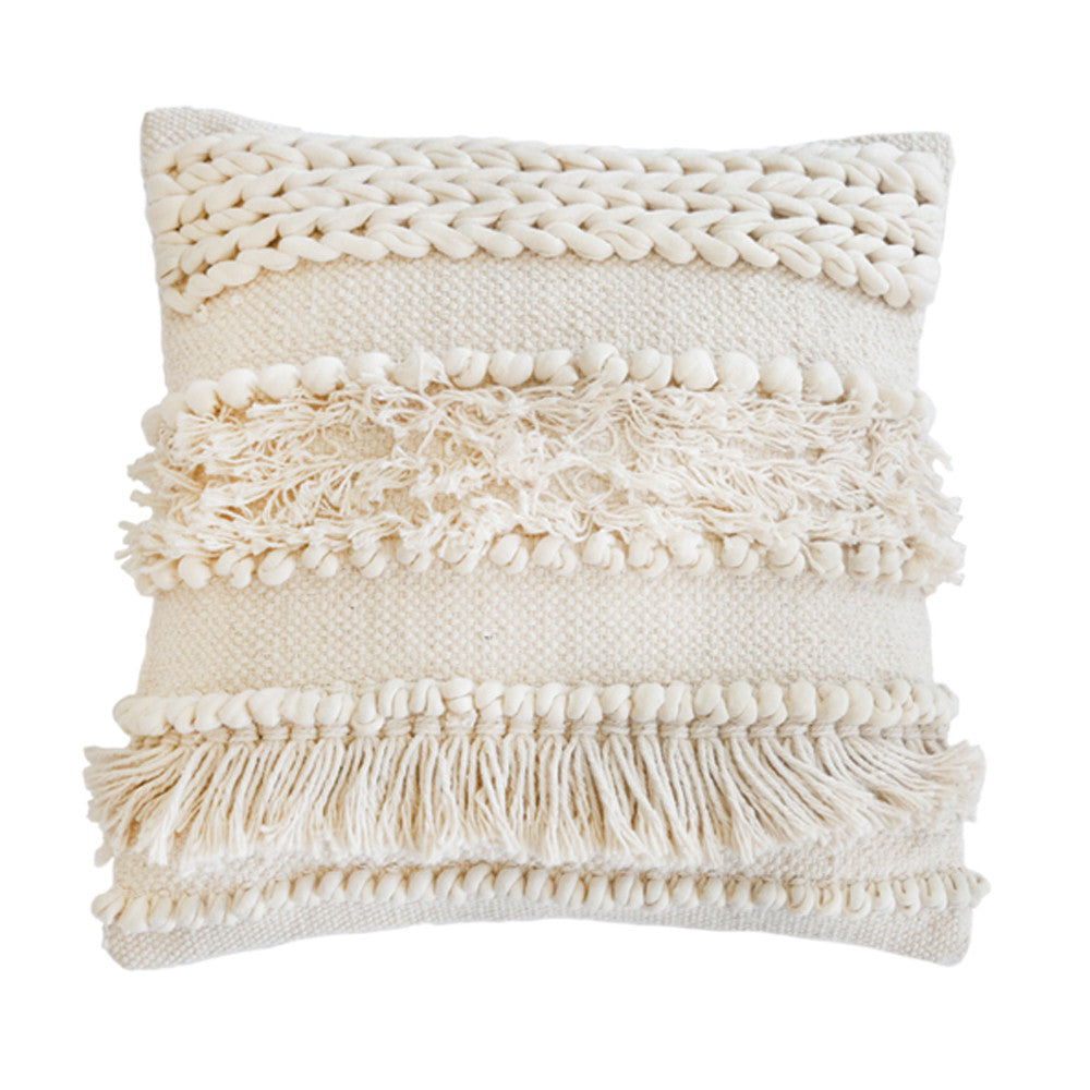 IMAN HAND WOVEN PILLOW 20&quot; x 20&quot; with insert-Pom Pom at Home