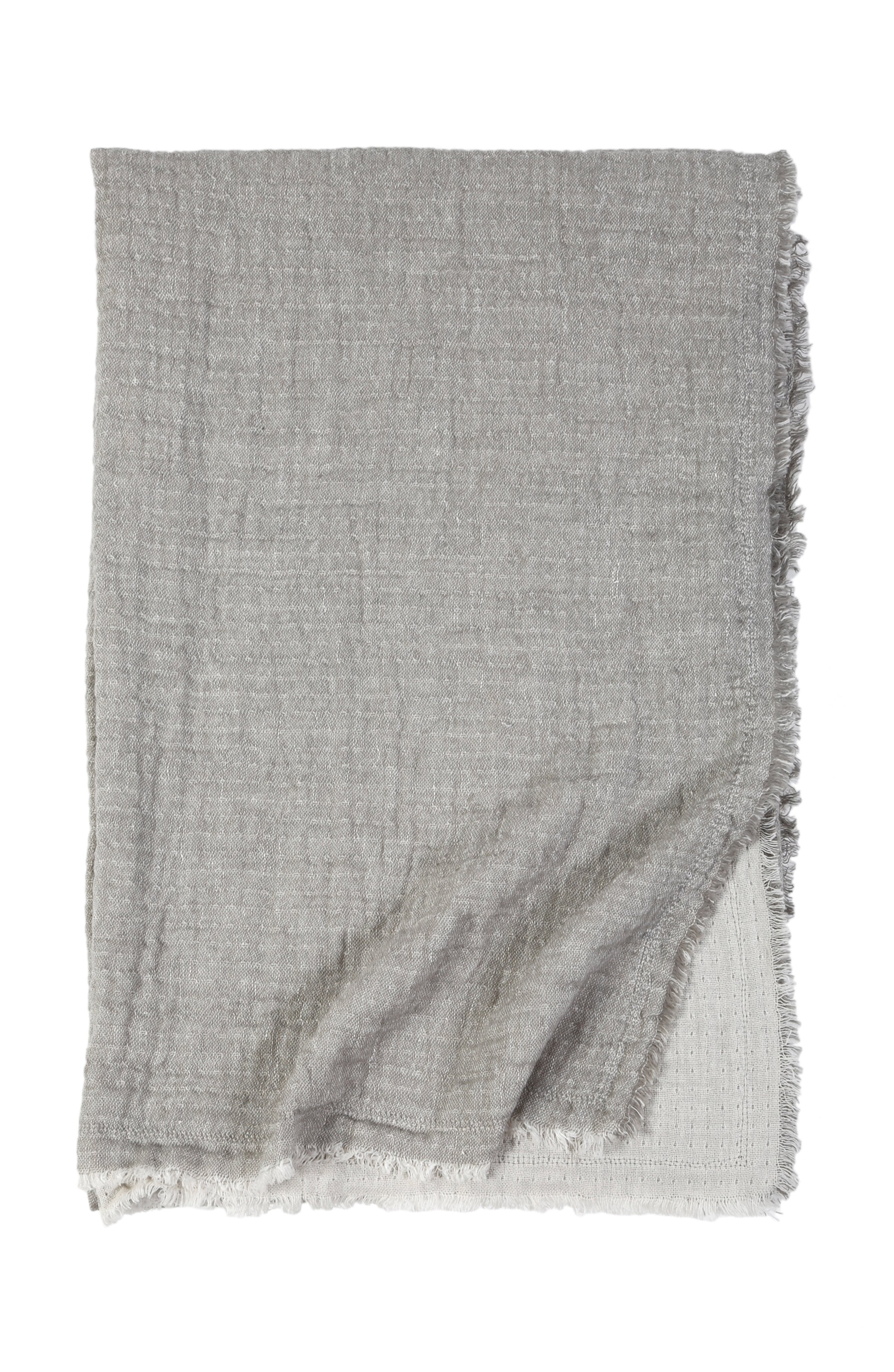 Hermosa Oversized Throw-60" x 90" Throw-Light Grey/Cream-Pom Pom at Home